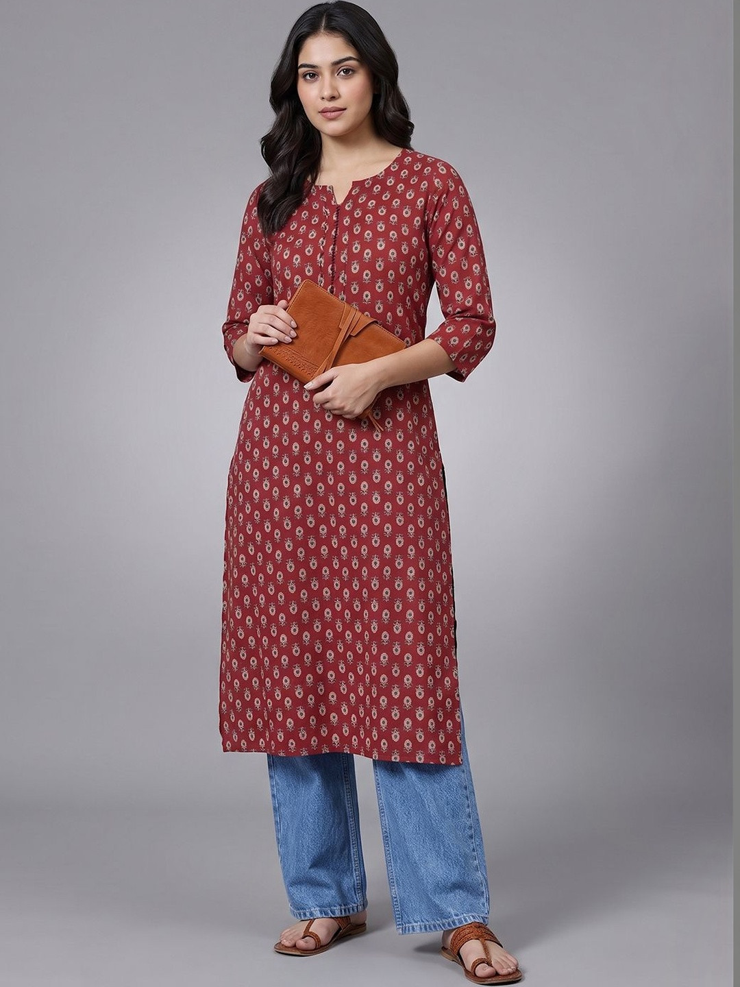 Navibhu Smart Women Ethnic Motifs Printed Indie Prints Kurta