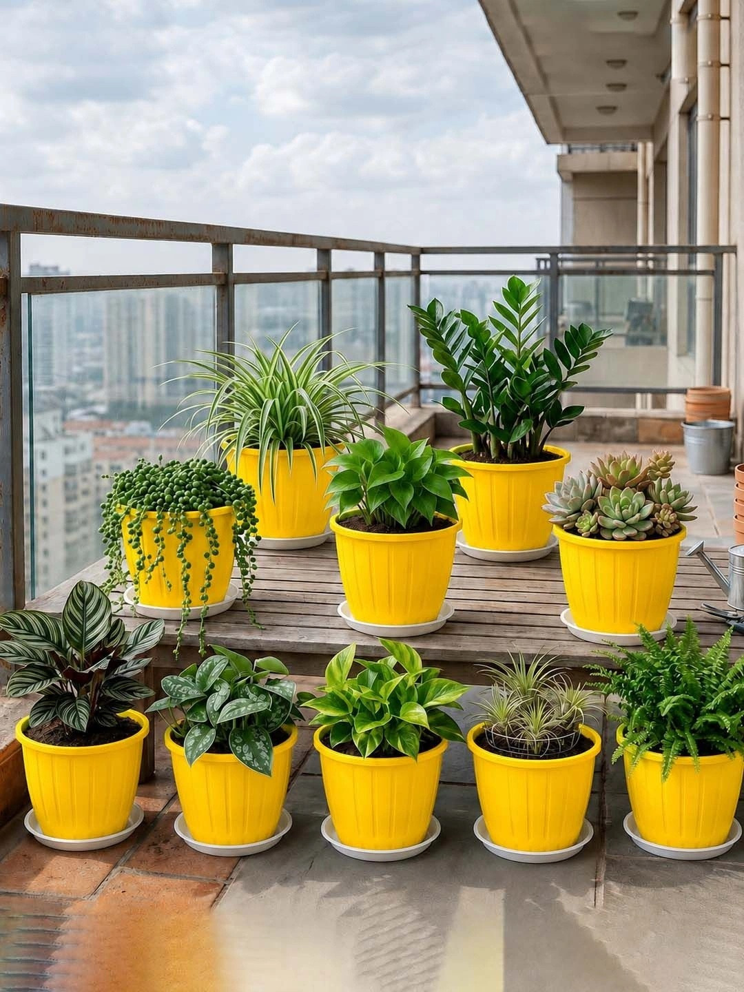 8 Inch Duro Pot for Plants with Saucer Tray