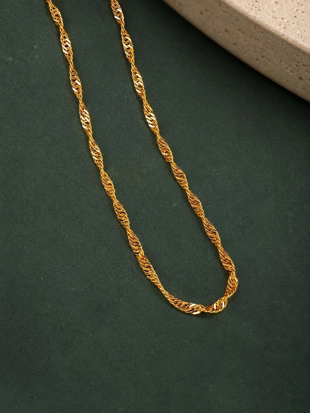 Zeraki Jewels Brass Gold-Plated Chain