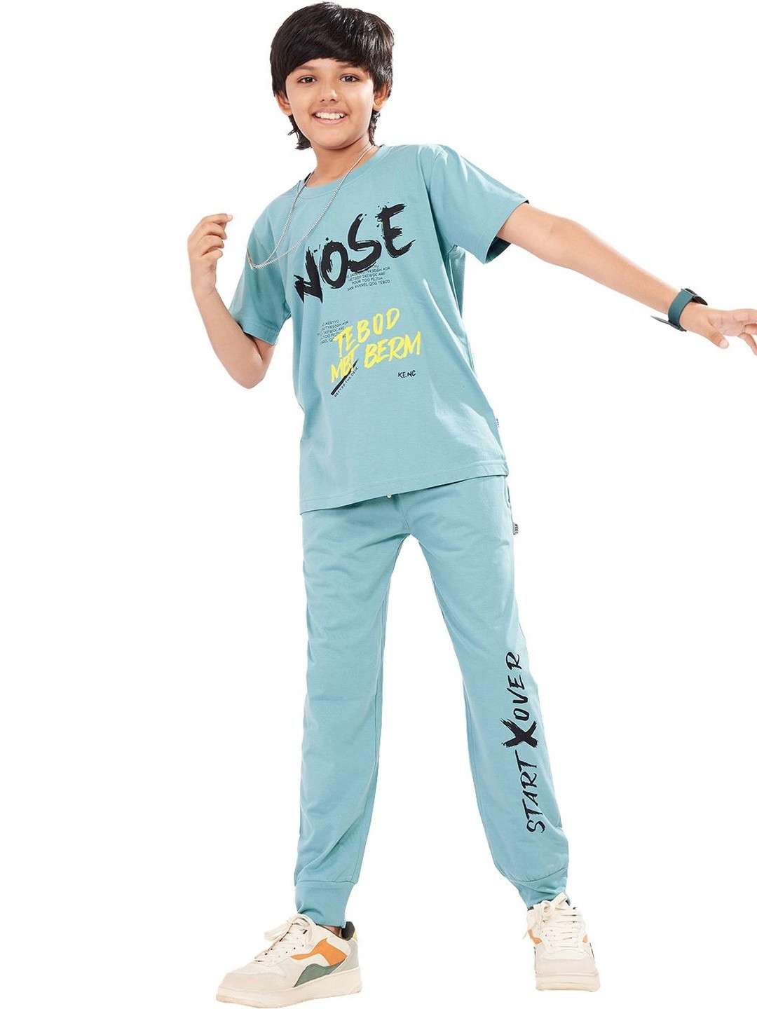 WEET Cotton Printed T-shirt with Trousers