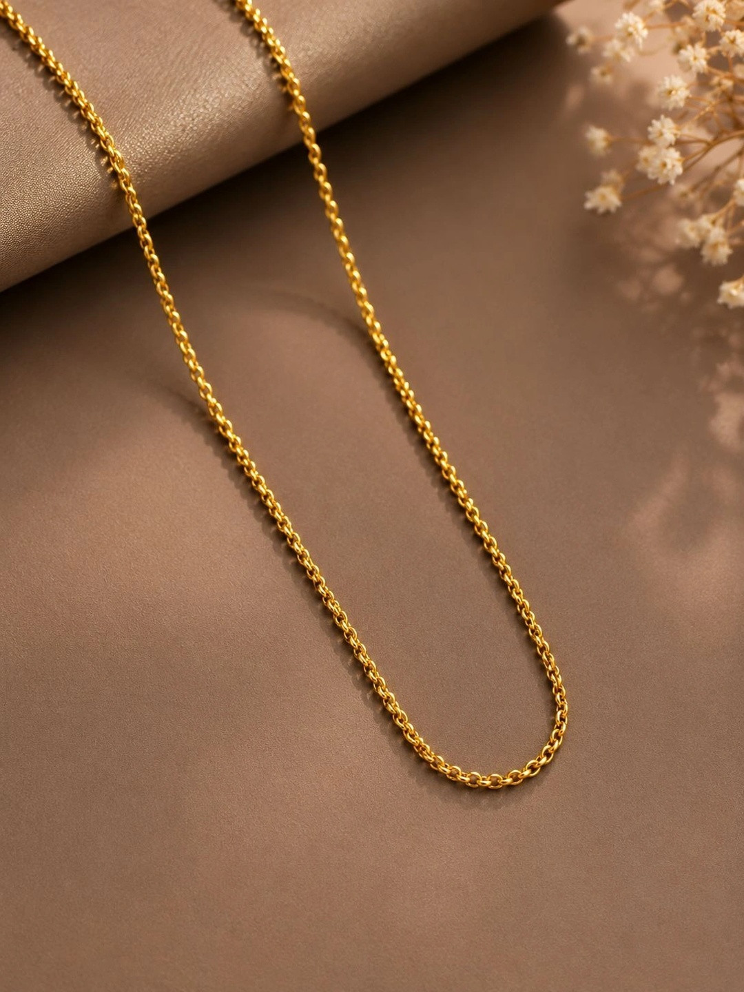 Zeraki Jewels Brass Gold-Plated Chain