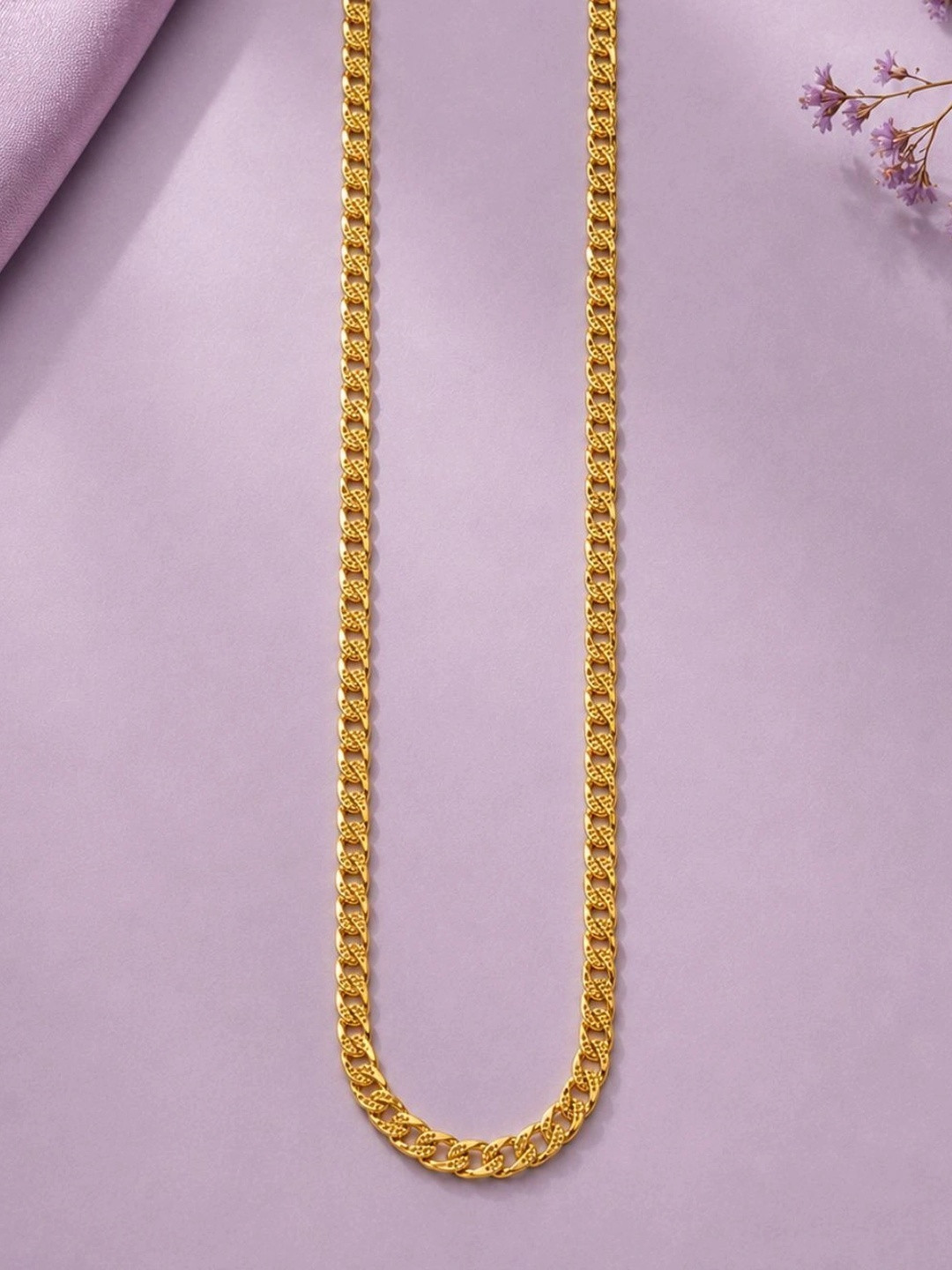 Zeraki Jewels Brass Gold-Plated Chain