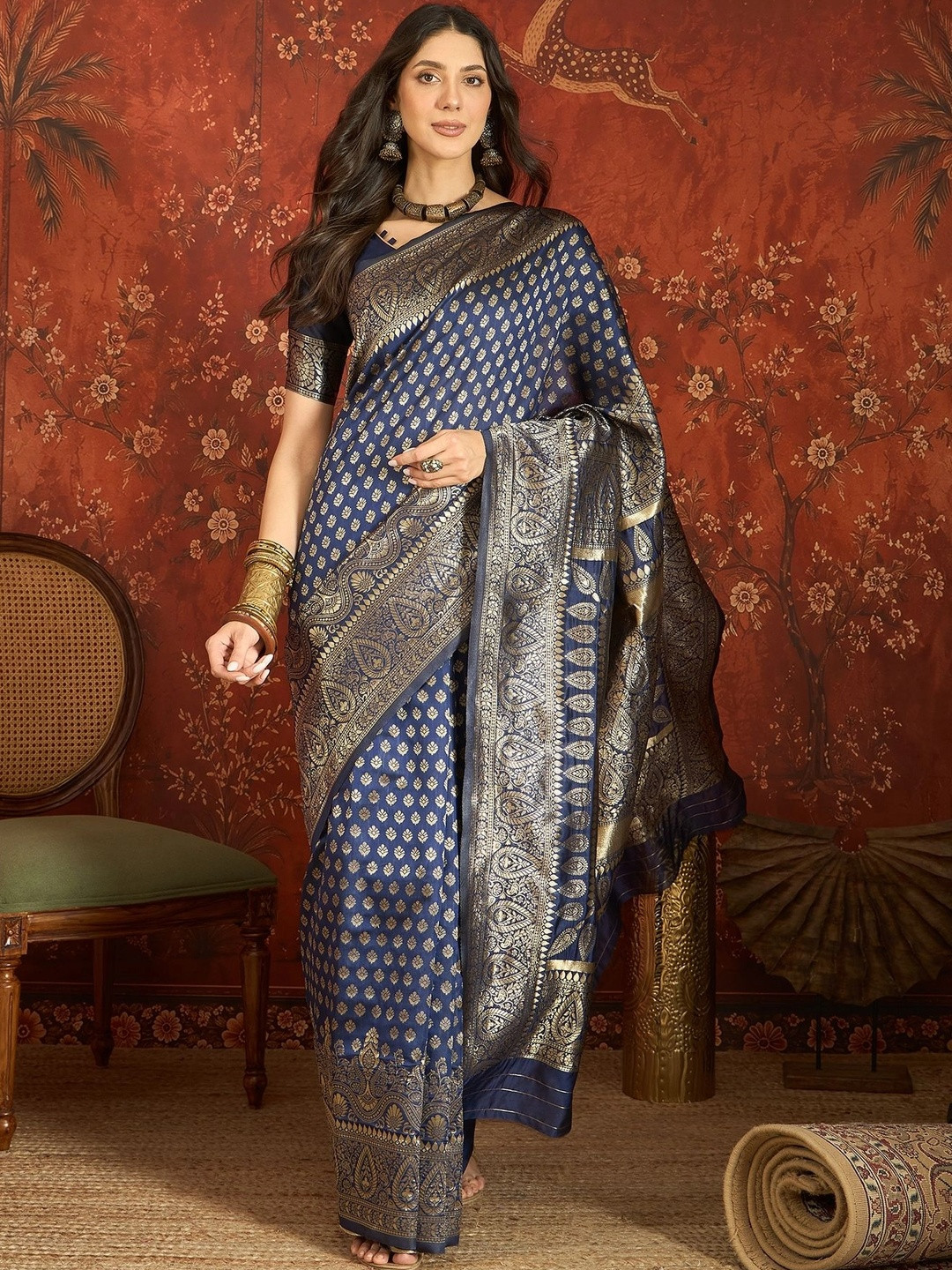 SZN Woven Design Zari Art Silk Banarasi Saree
