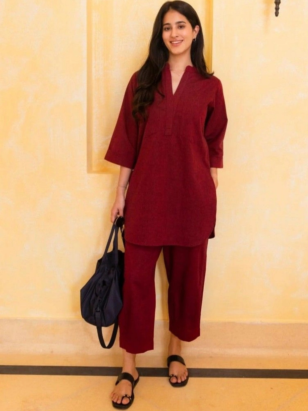 NWB Women Regular Pure Cotton Kurta with Trousers