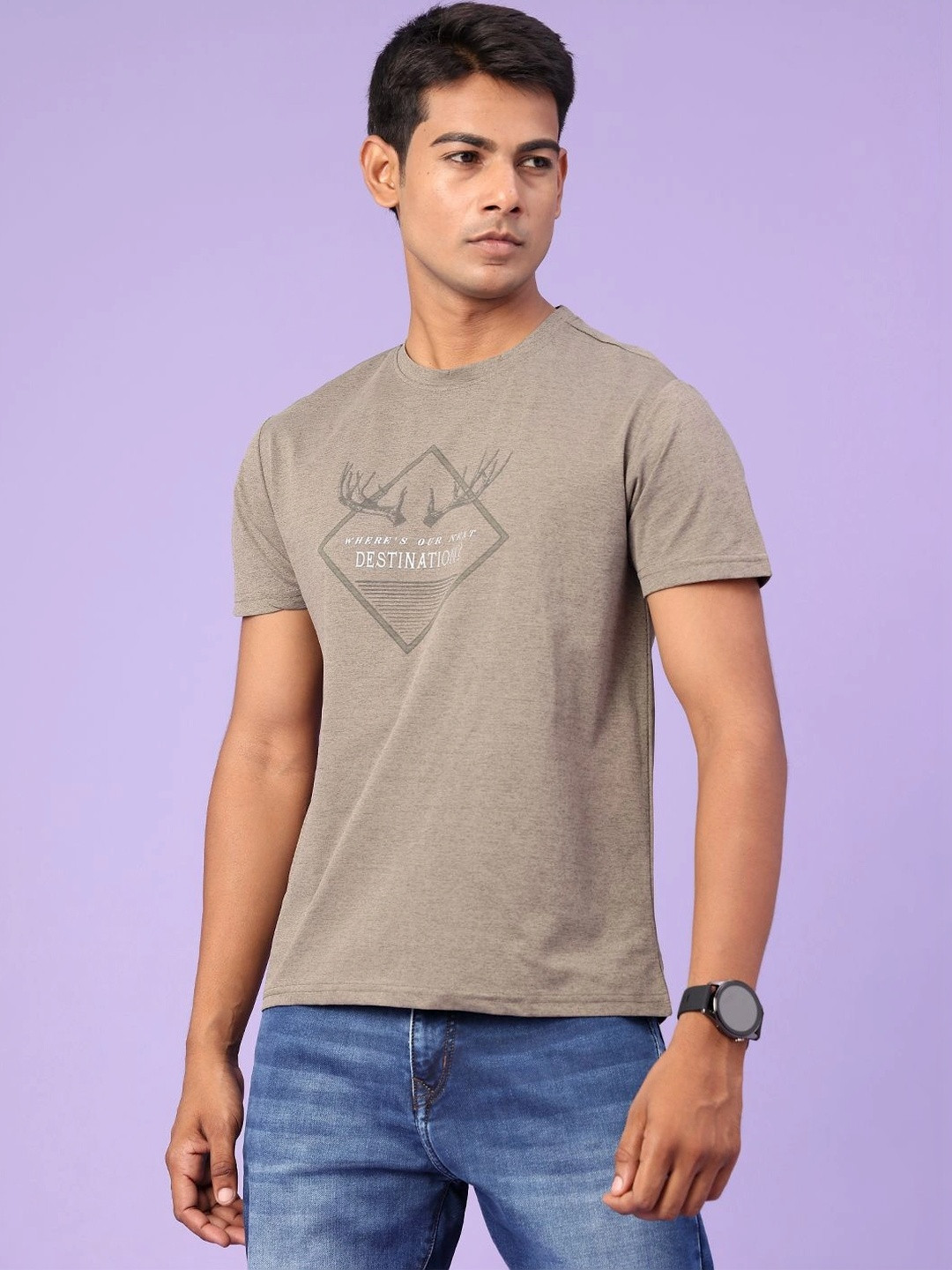 V-Mart Men Printed T-shirt