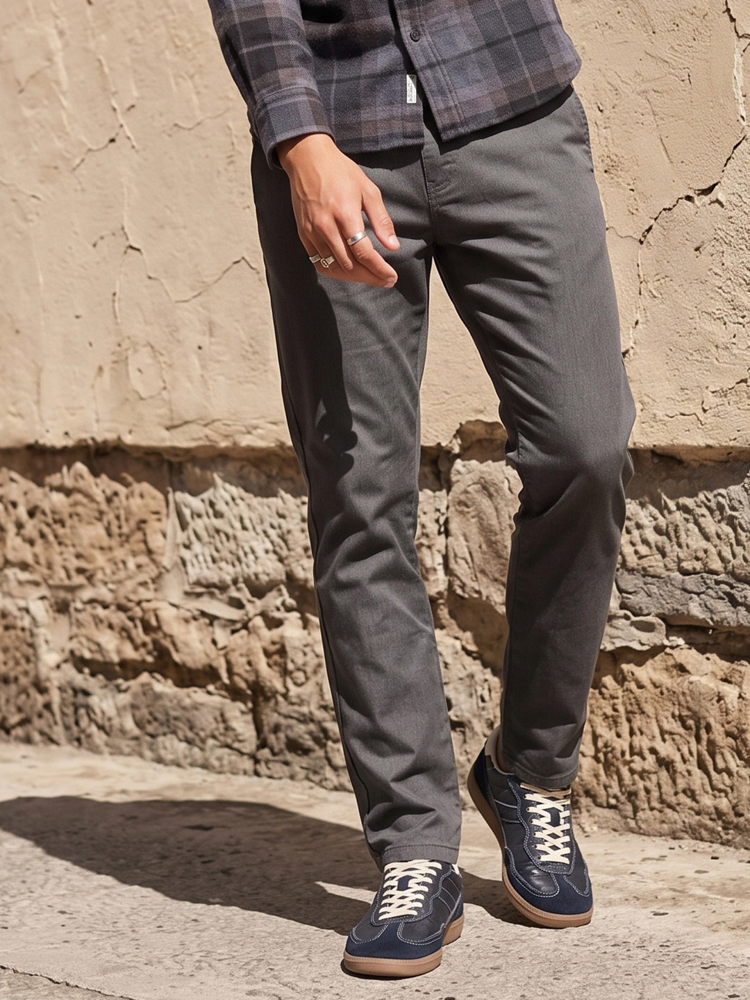 The Roadster Life Co. Men Regular Fit Pure Cotton Trouser