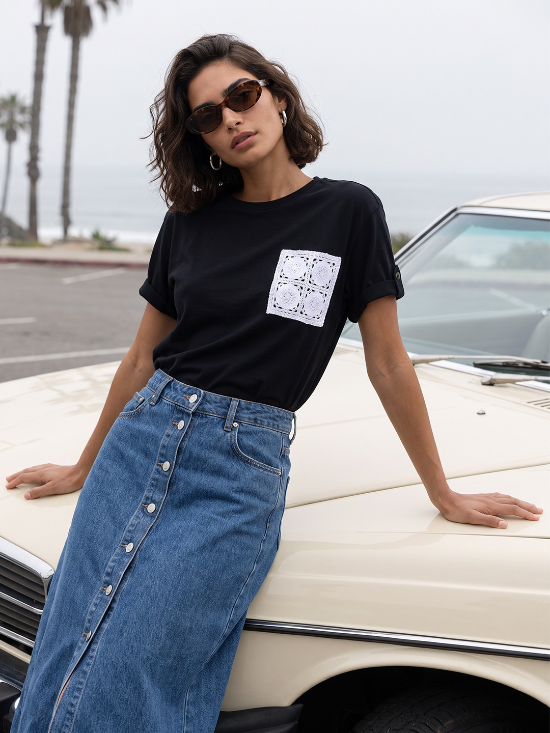 The Roadster Life Co. Relaxed Fit Embroidered T-shirt