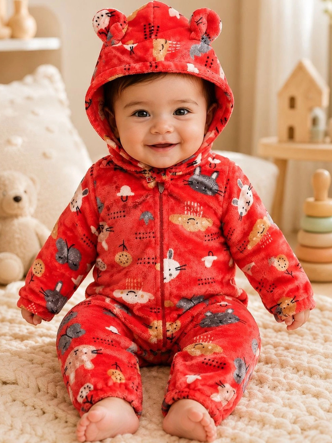 BabyZone Infants Printed Rompers