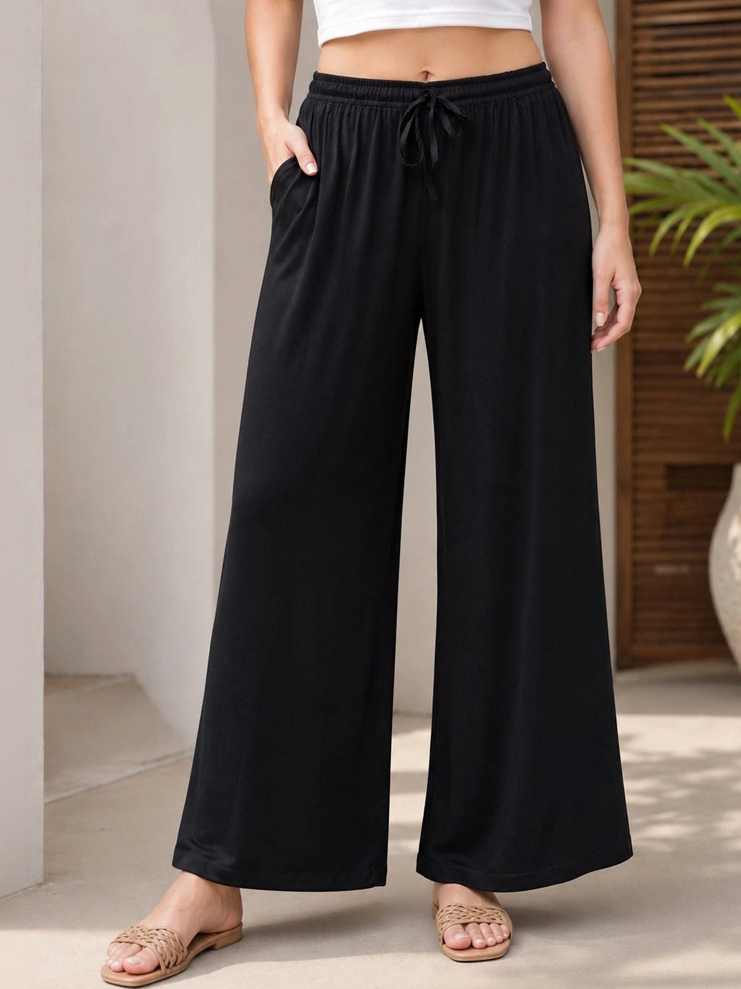 X Gracit Women Knitted Palazzos 7