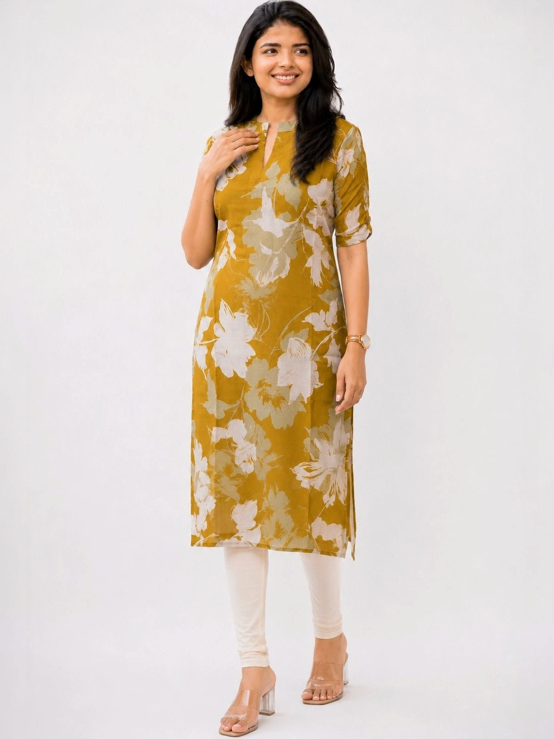 Lugru Collection Floral Printed Kurti