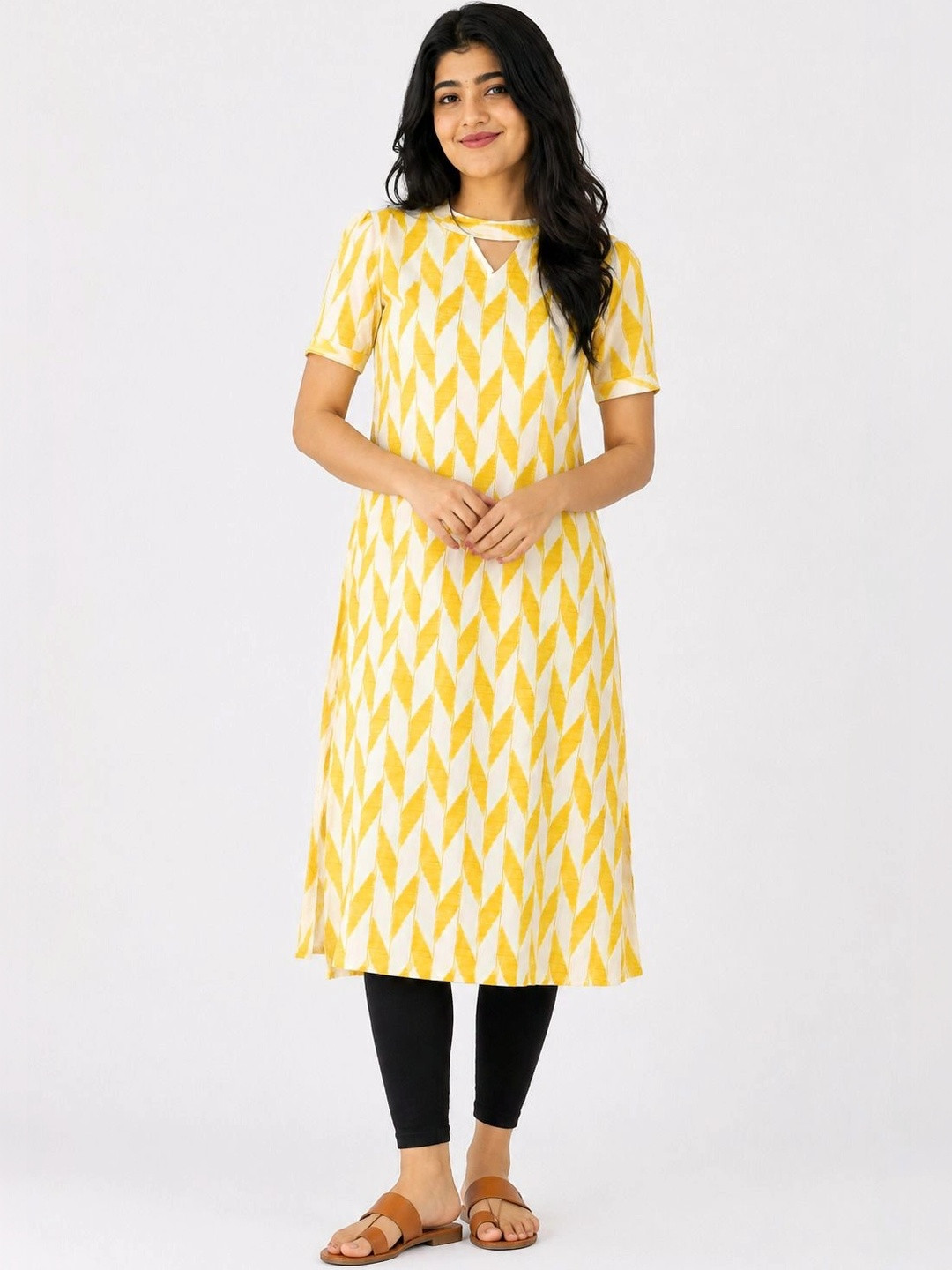 Lugru Collection Geometric Printed Kurti