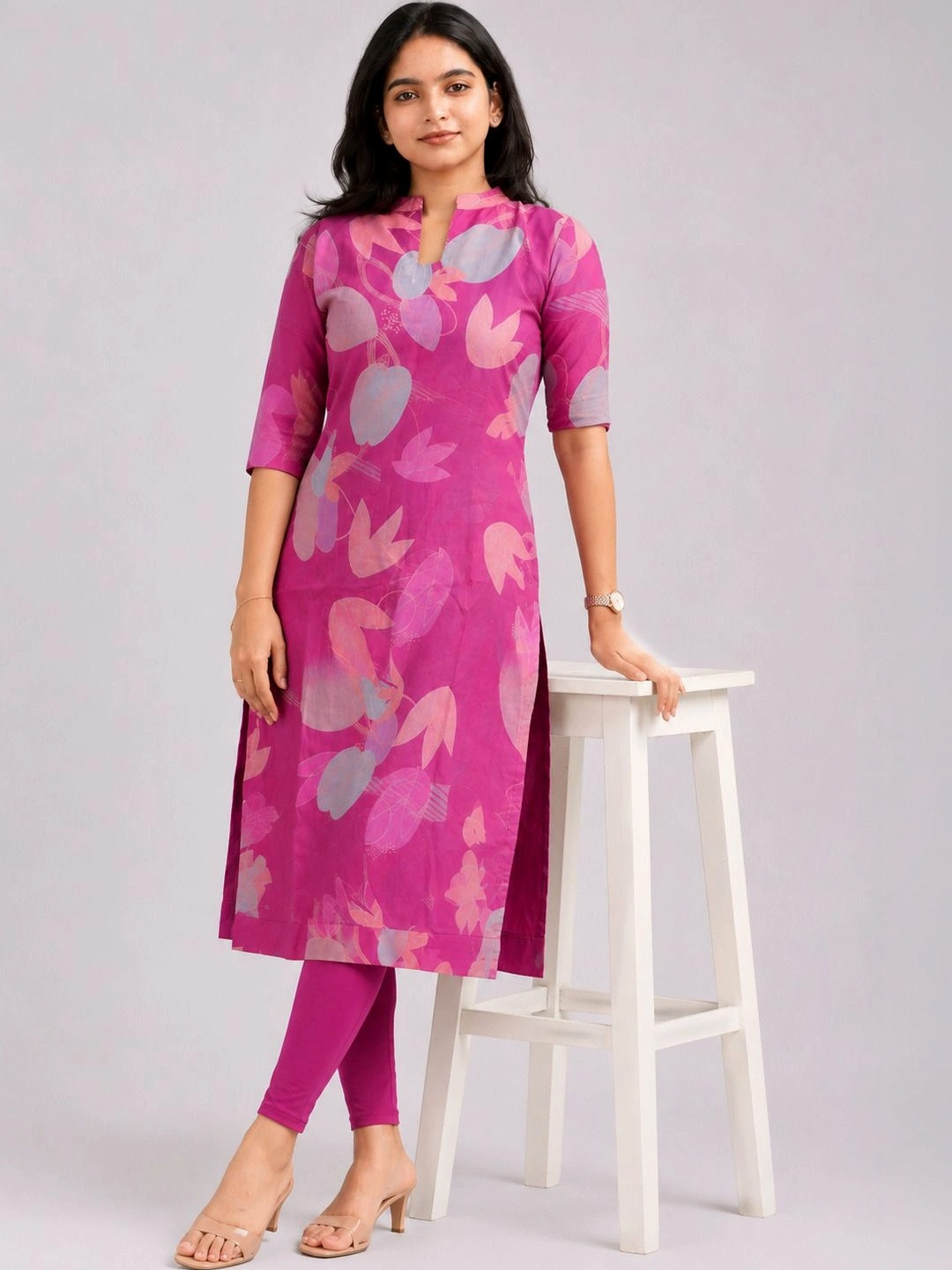 Lugru Collection Botanical Printed Kurti