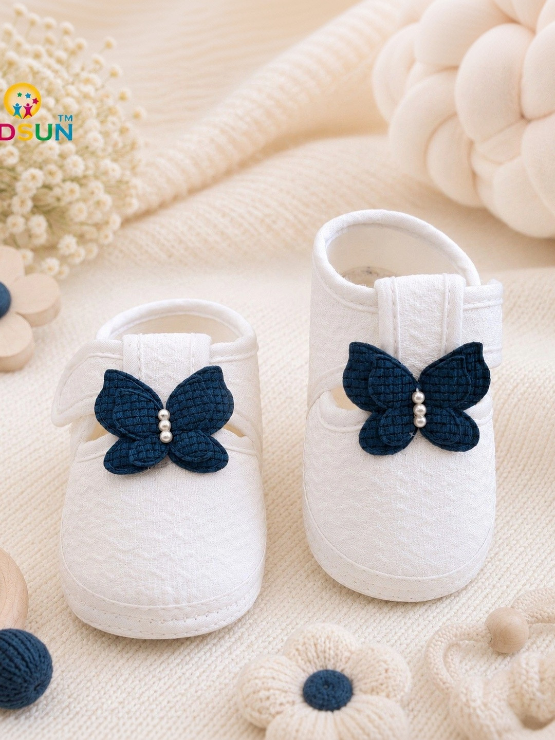 KIDSUN Unisex Infant Kids Casual Cotton Booties - Soft & Cozy Winter Shoes