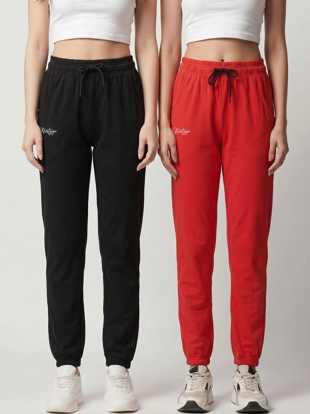 FFLIRTYGO Women Regular Fit Brand Logo Training Joggers