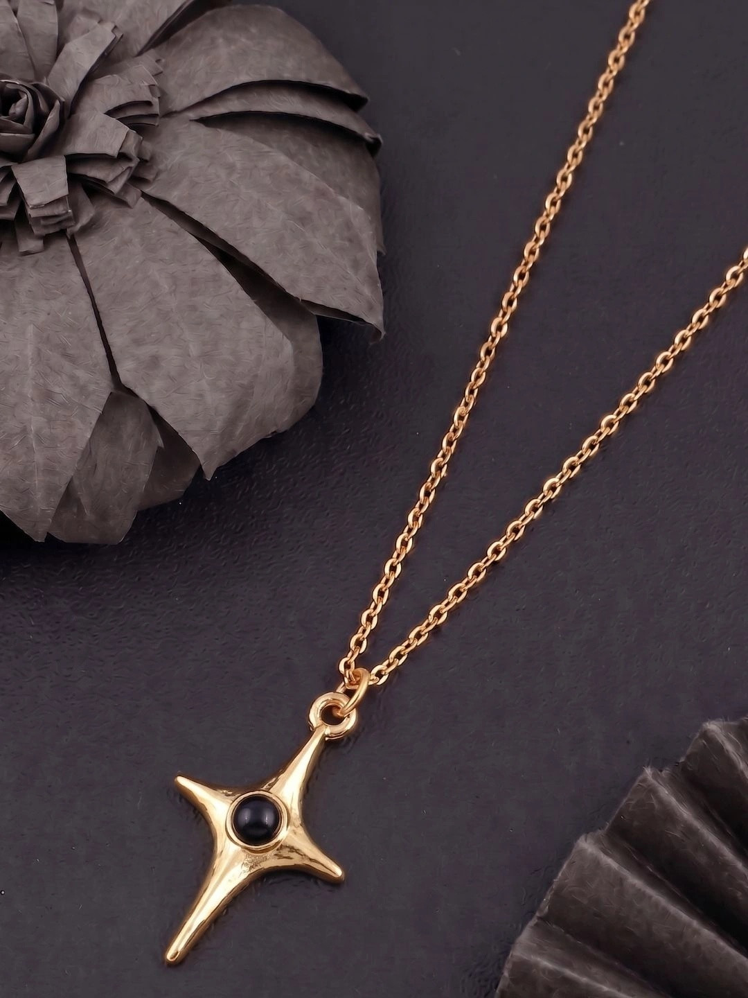 DressBerry Brass Gold-Plated Necklace