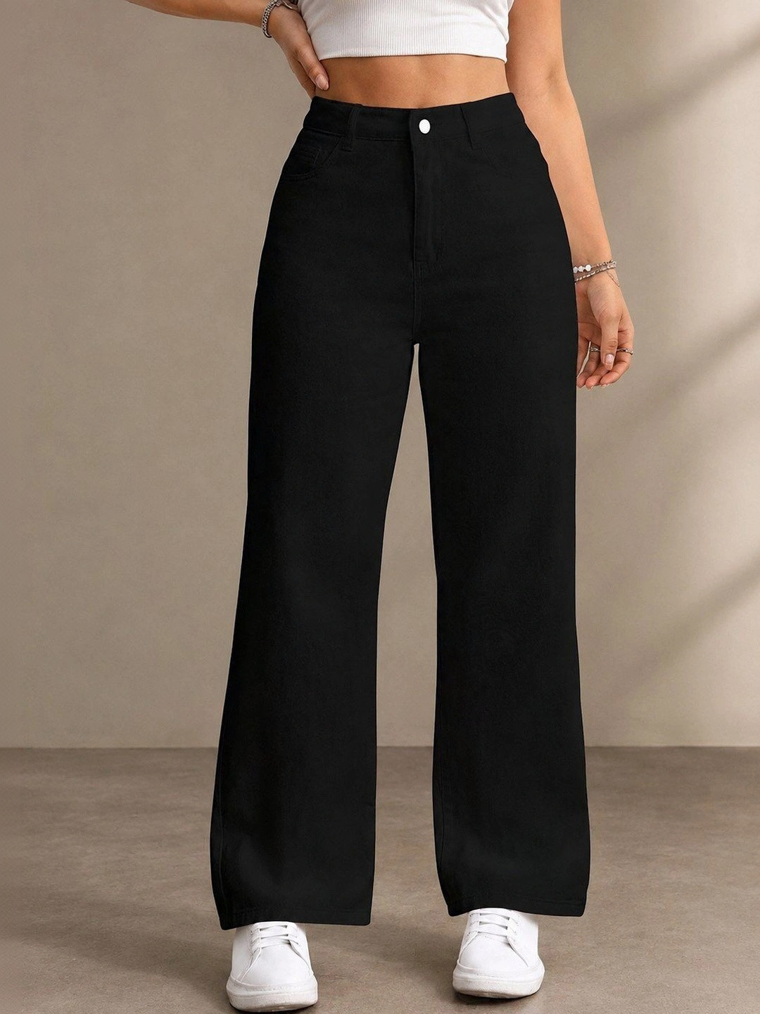 Flying Girls Women Comfort Straight Fit High-Rise Light Fade Stretchable Jeans