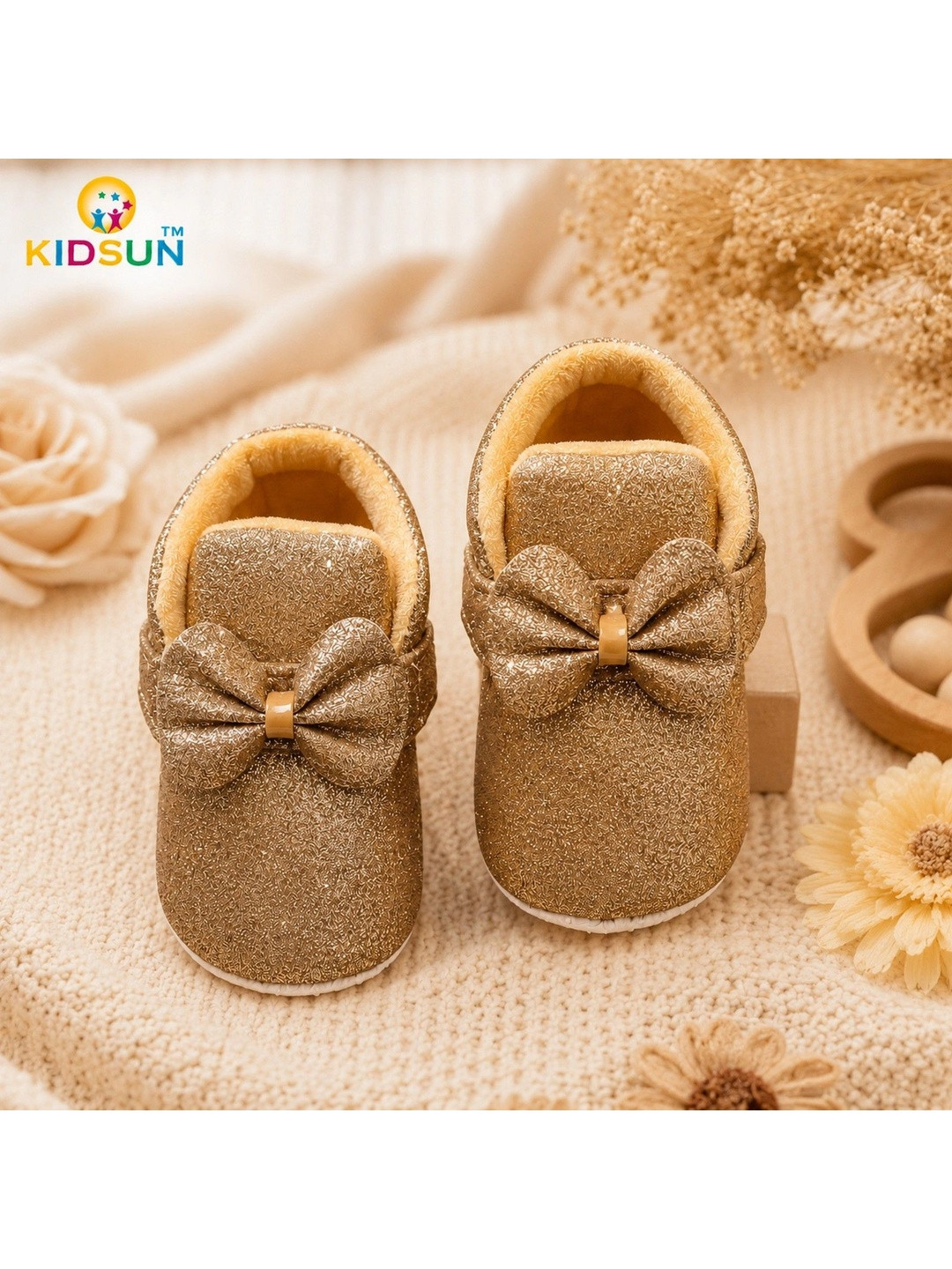 KIDSUN Unisex Infants Kids Cotton Booties - Soft Footwear