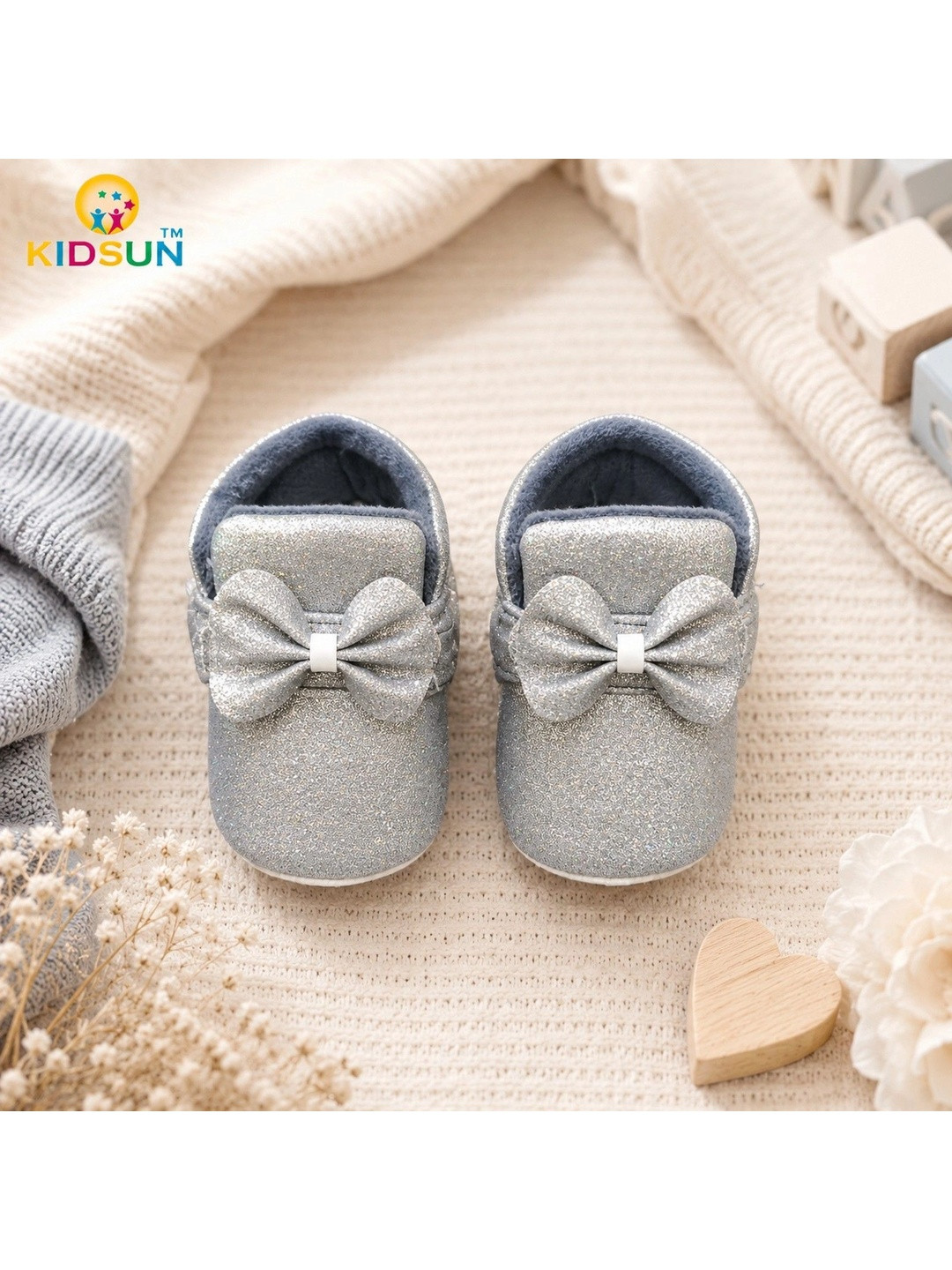 KIDSUN Unisex Infant Kids Casual Cotton Booties - Soft & Cozy Winter Shoes