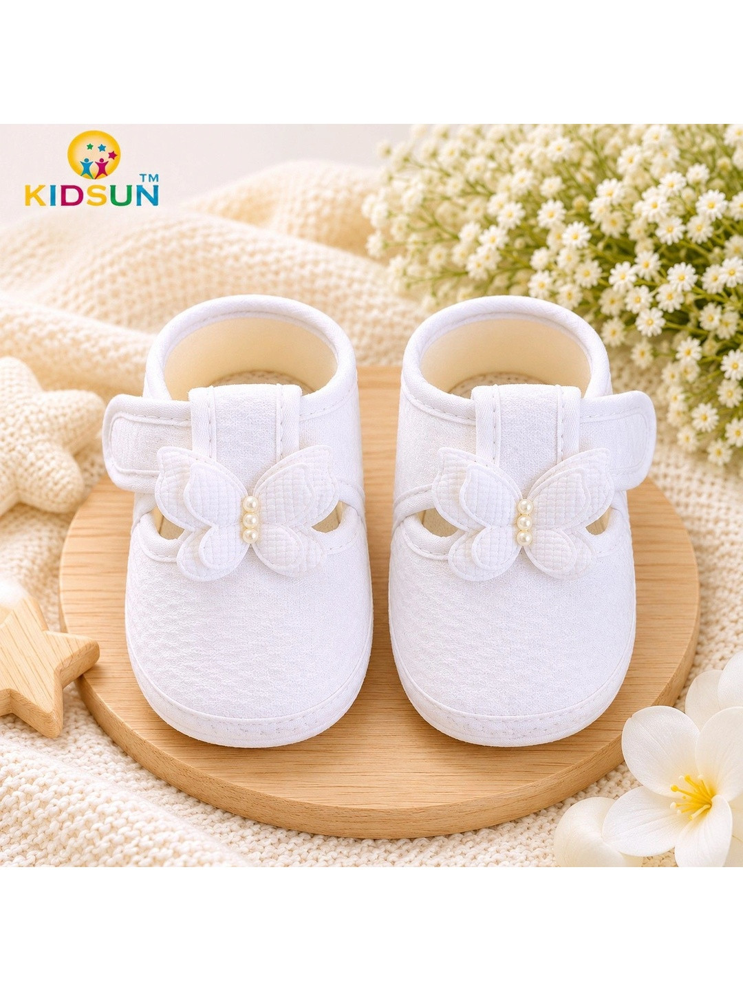 KIDSUN Unisex Infant Kids Casual Cotton Booties - Soft & Cozy Winter Shoes
