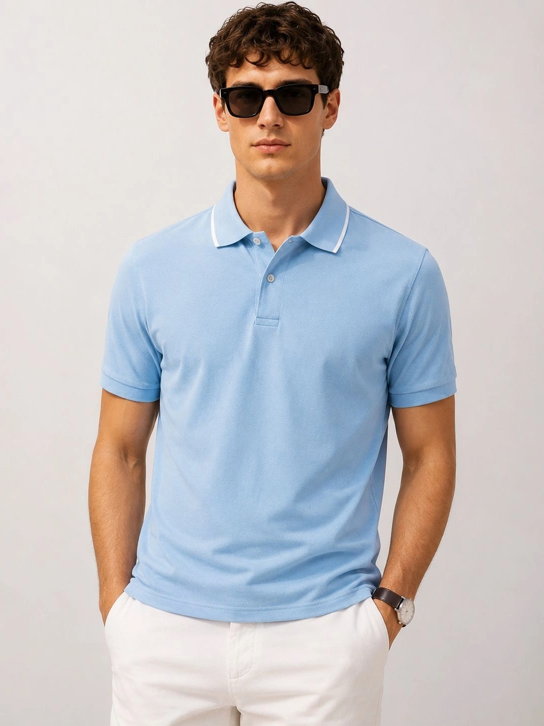 ADRO Men Polo Collar T-shirt