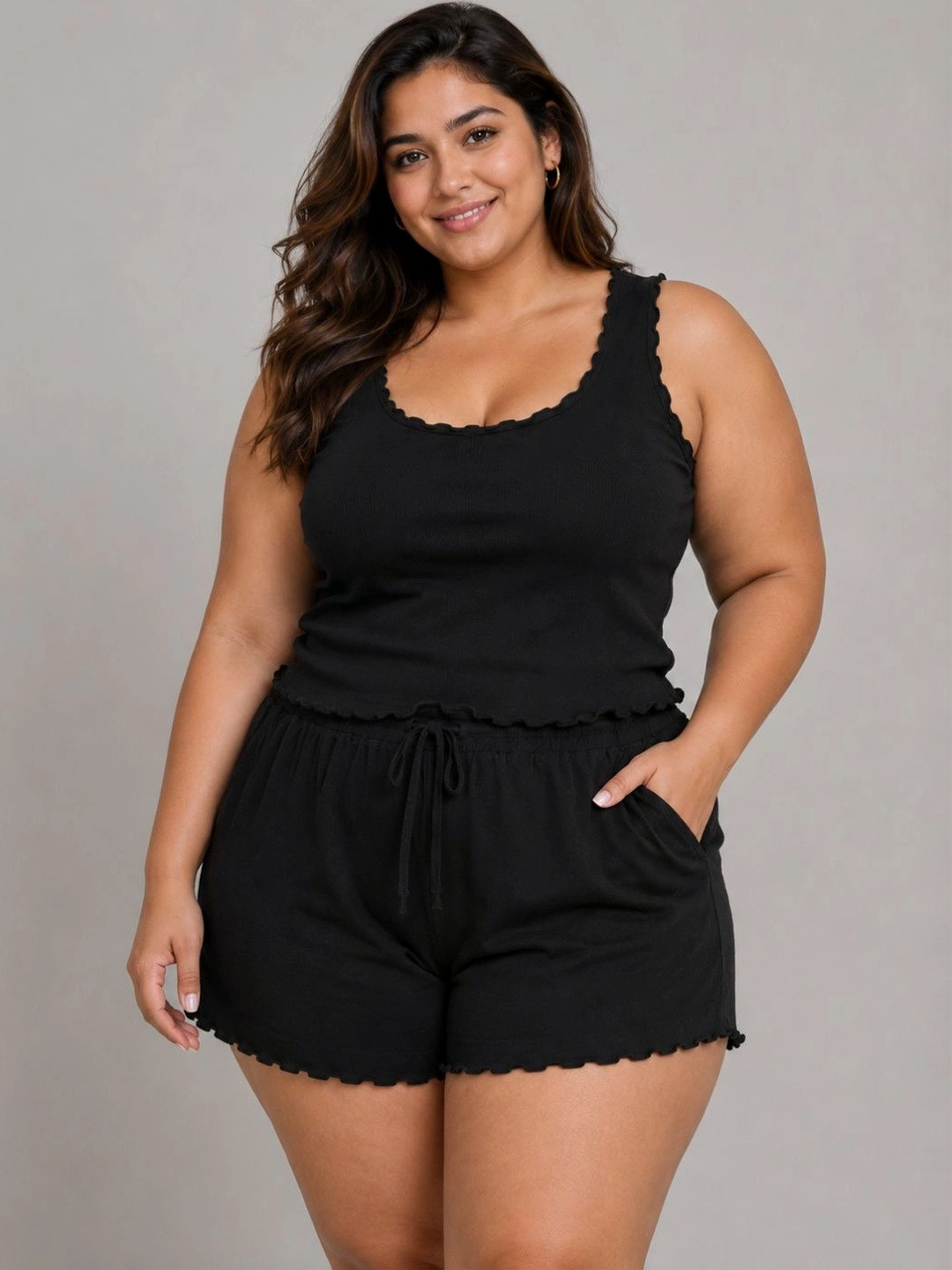 Herryqeal Women Tank Top with Shorts Night Suit