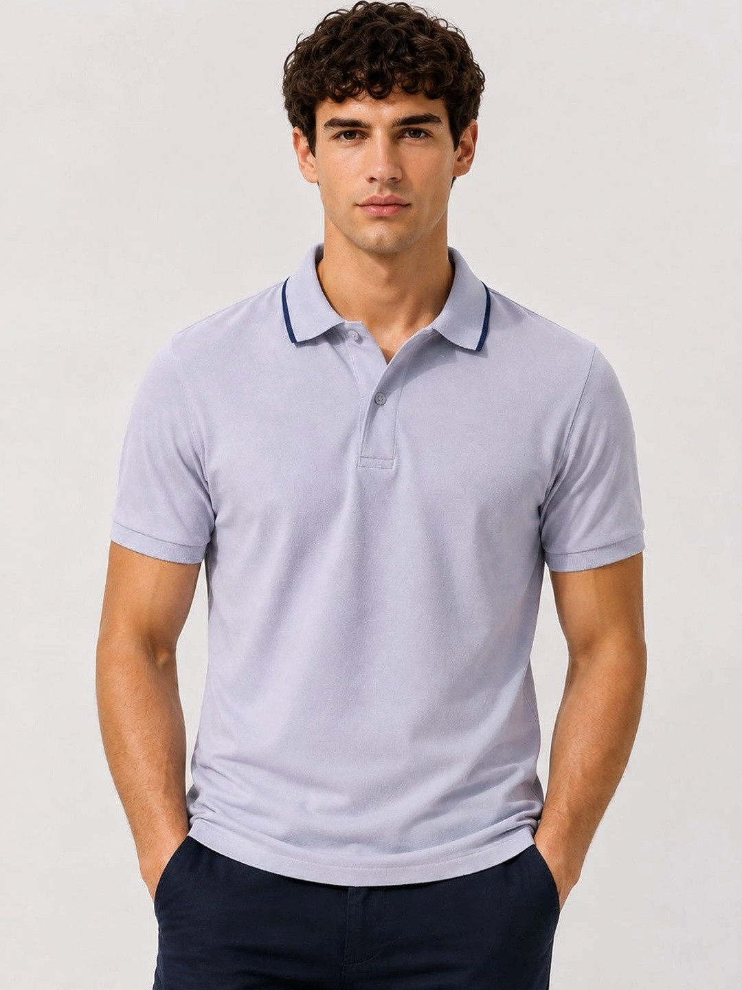 ADRO Men Polo Collar T-shirt