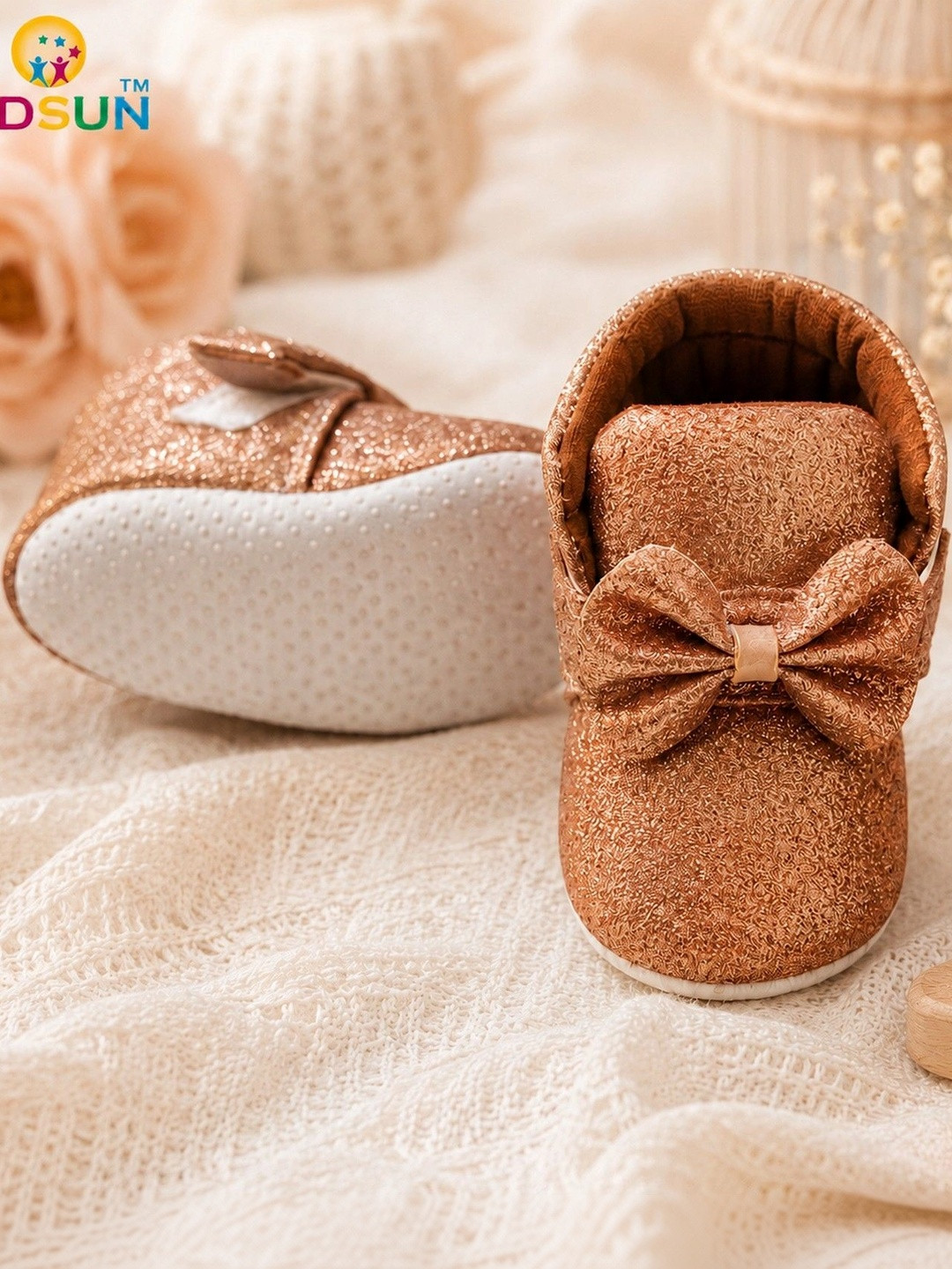 KIDSUN Unisex Infants Kids Cotton Booties - Soft Footwear