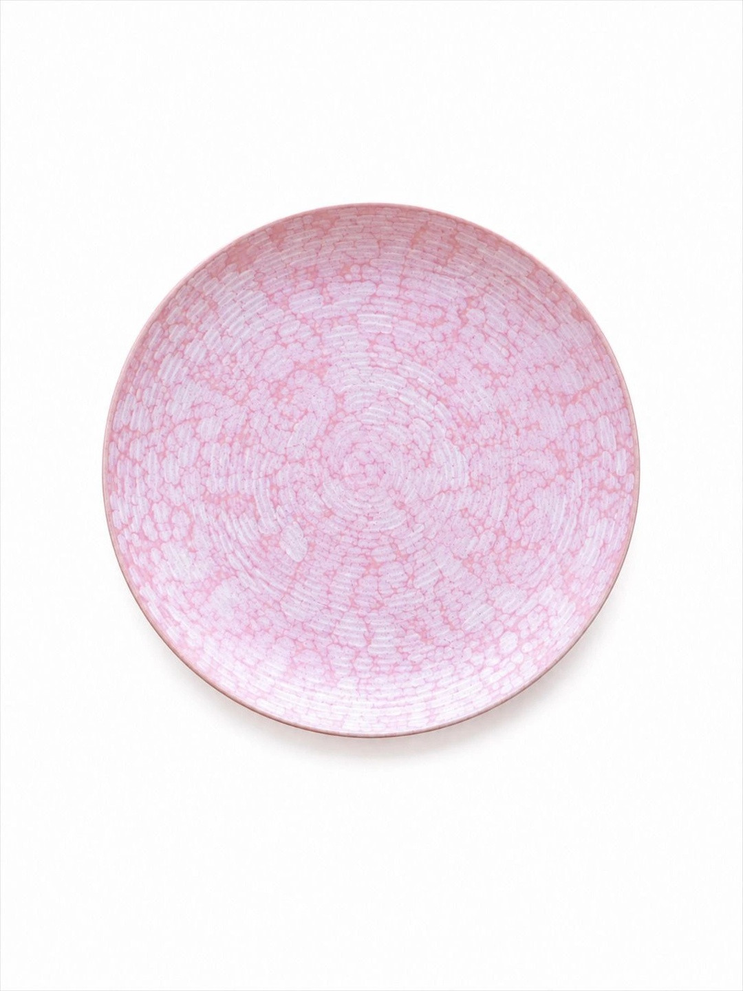 Claymistry Pink Printed Ceramic Breakfast & Dinner Plate