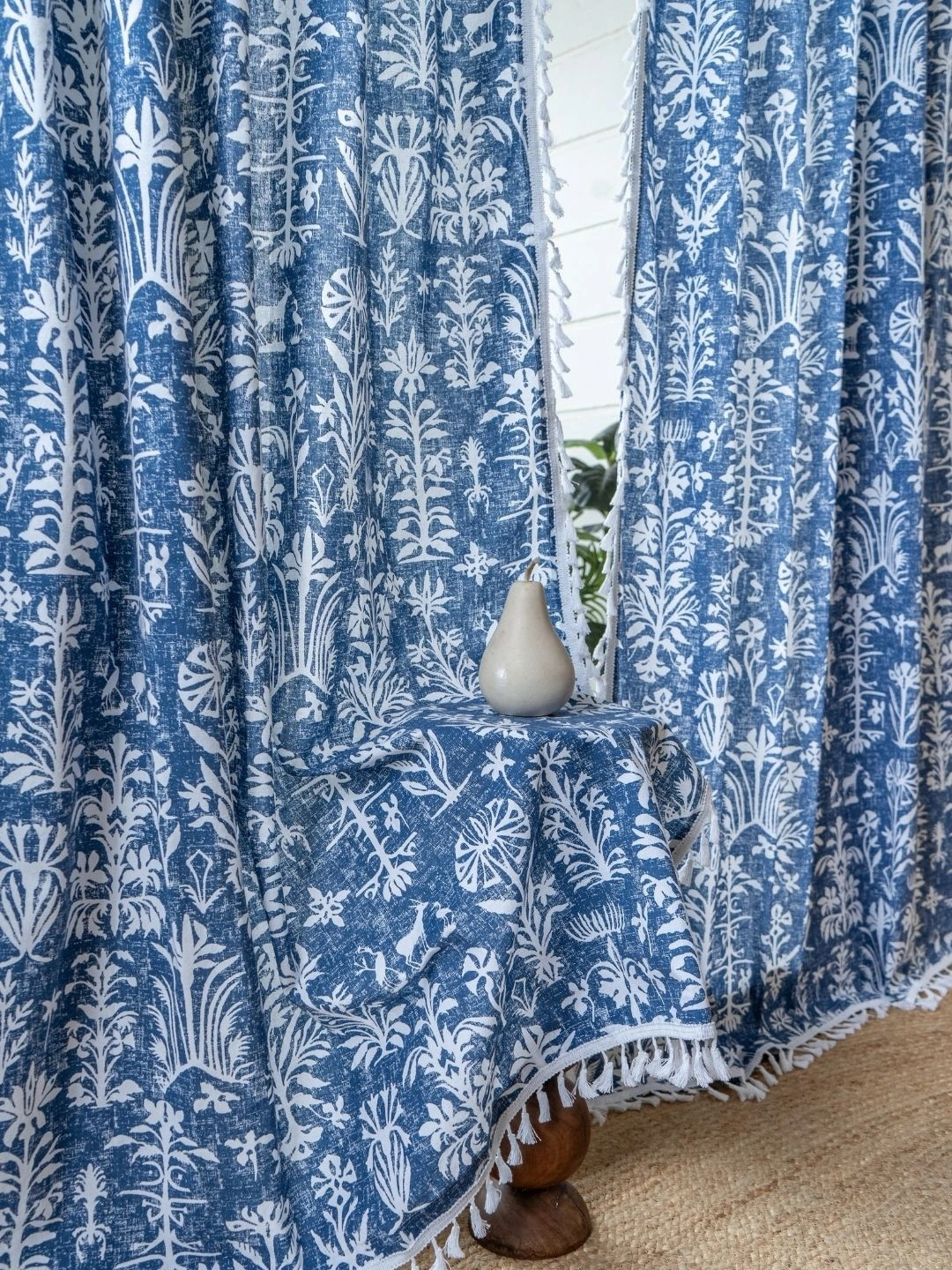 Tranquebar Home Single Panel- Cairo Cotton Window Curtain - 5 Feet