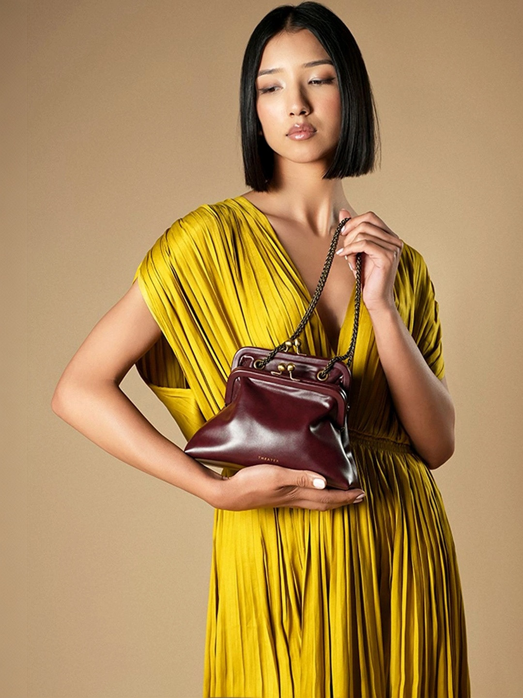 Theater Francesca Solid Structured Sling Bag