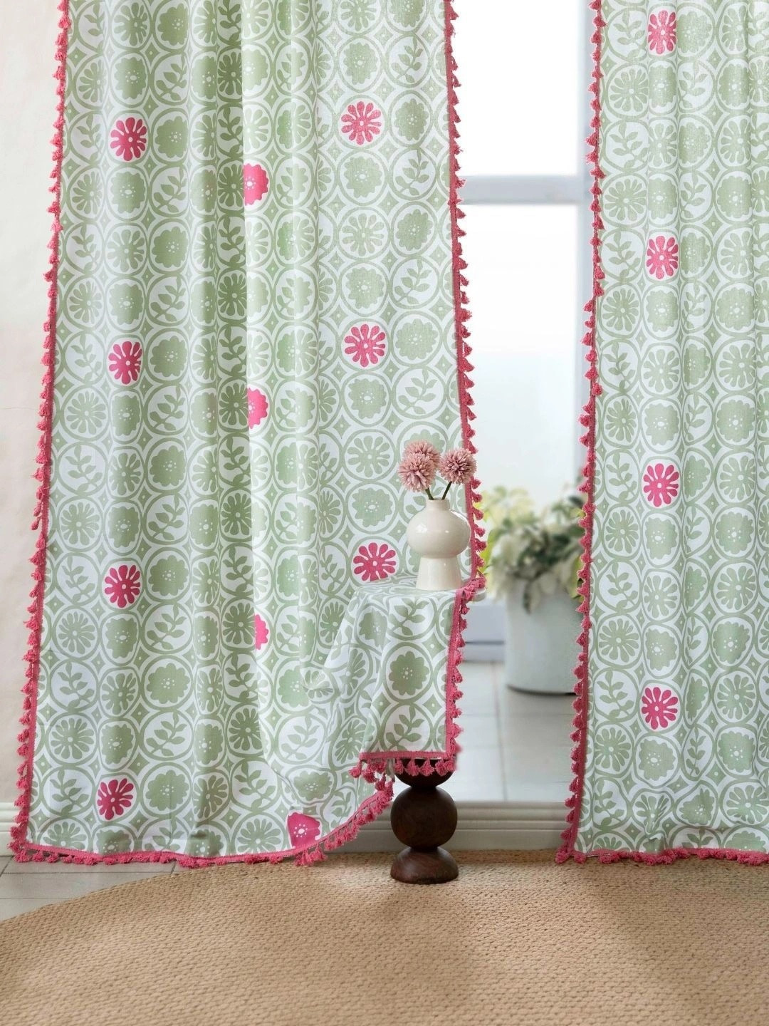 Tranquebar Home Single Panel- Anya Cotton Window Curtain - 5 Feet