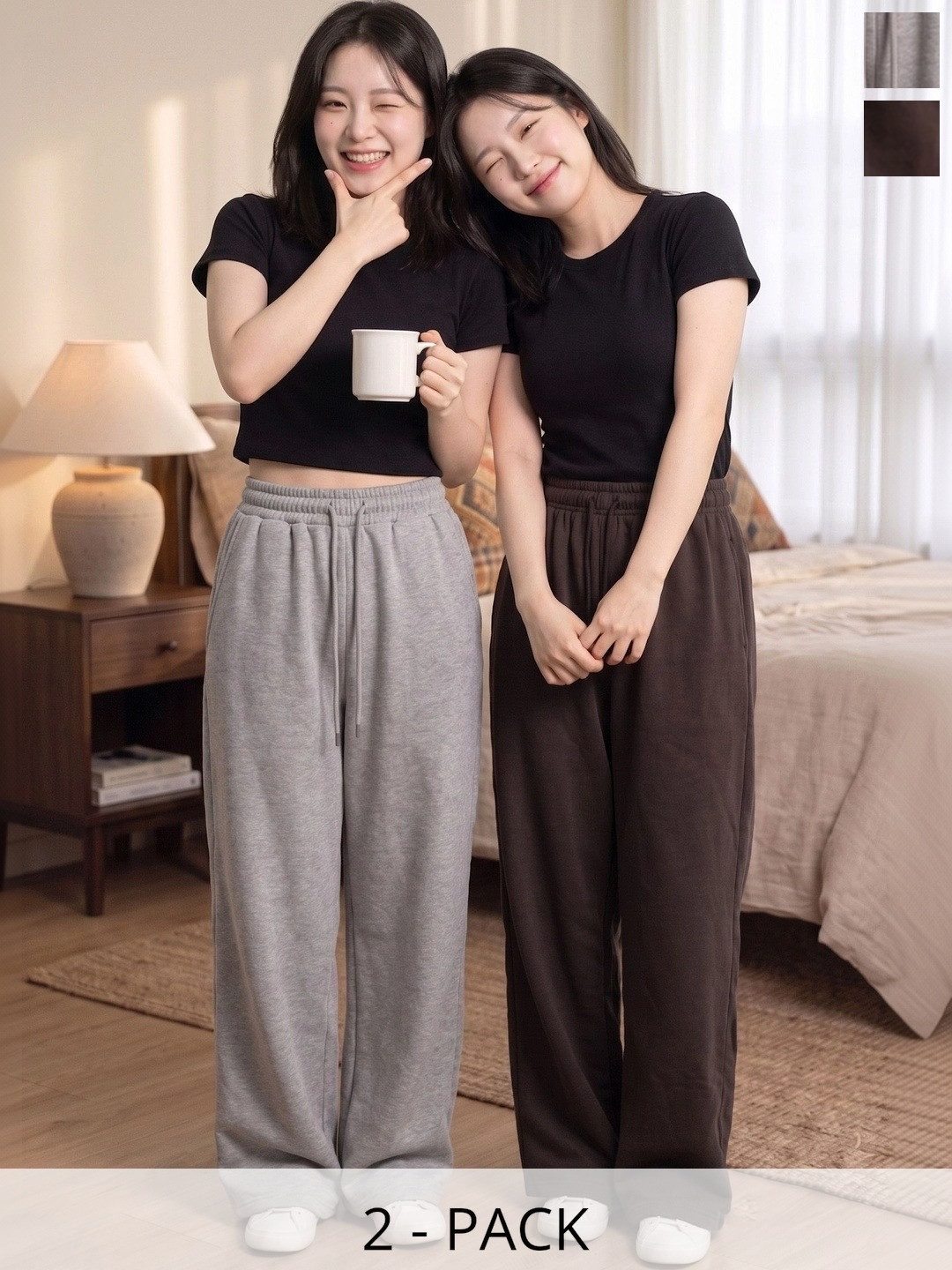 TIROMI Women Pack of 2 Regular Fit Track Pants