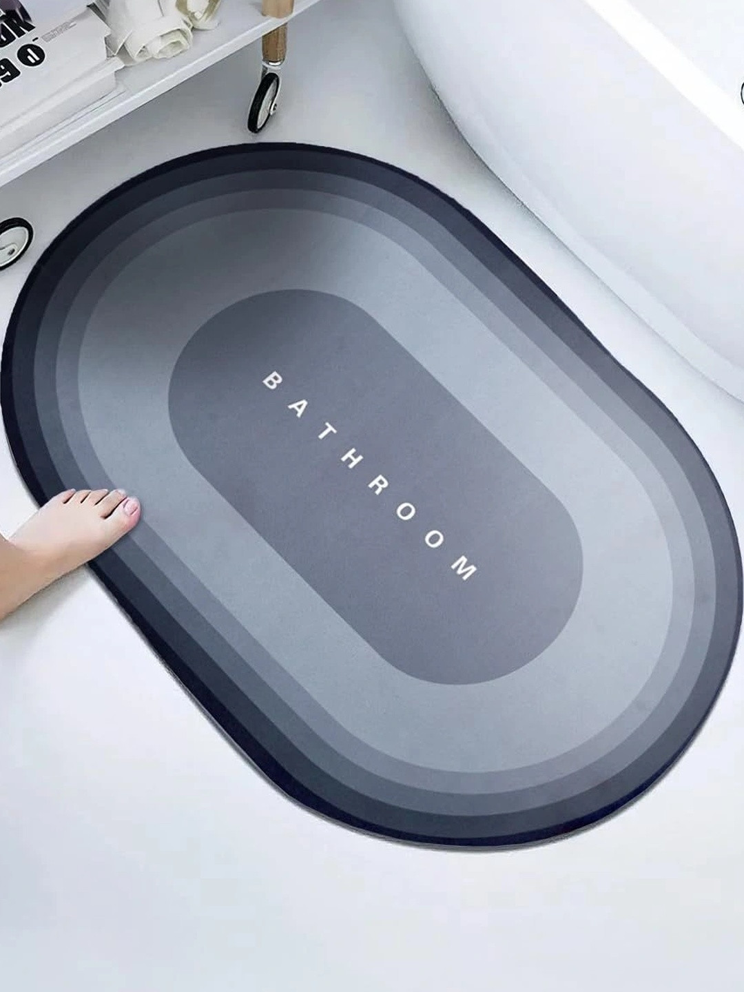 Cortina Grey 110GSM Quick Dry Bath Rug