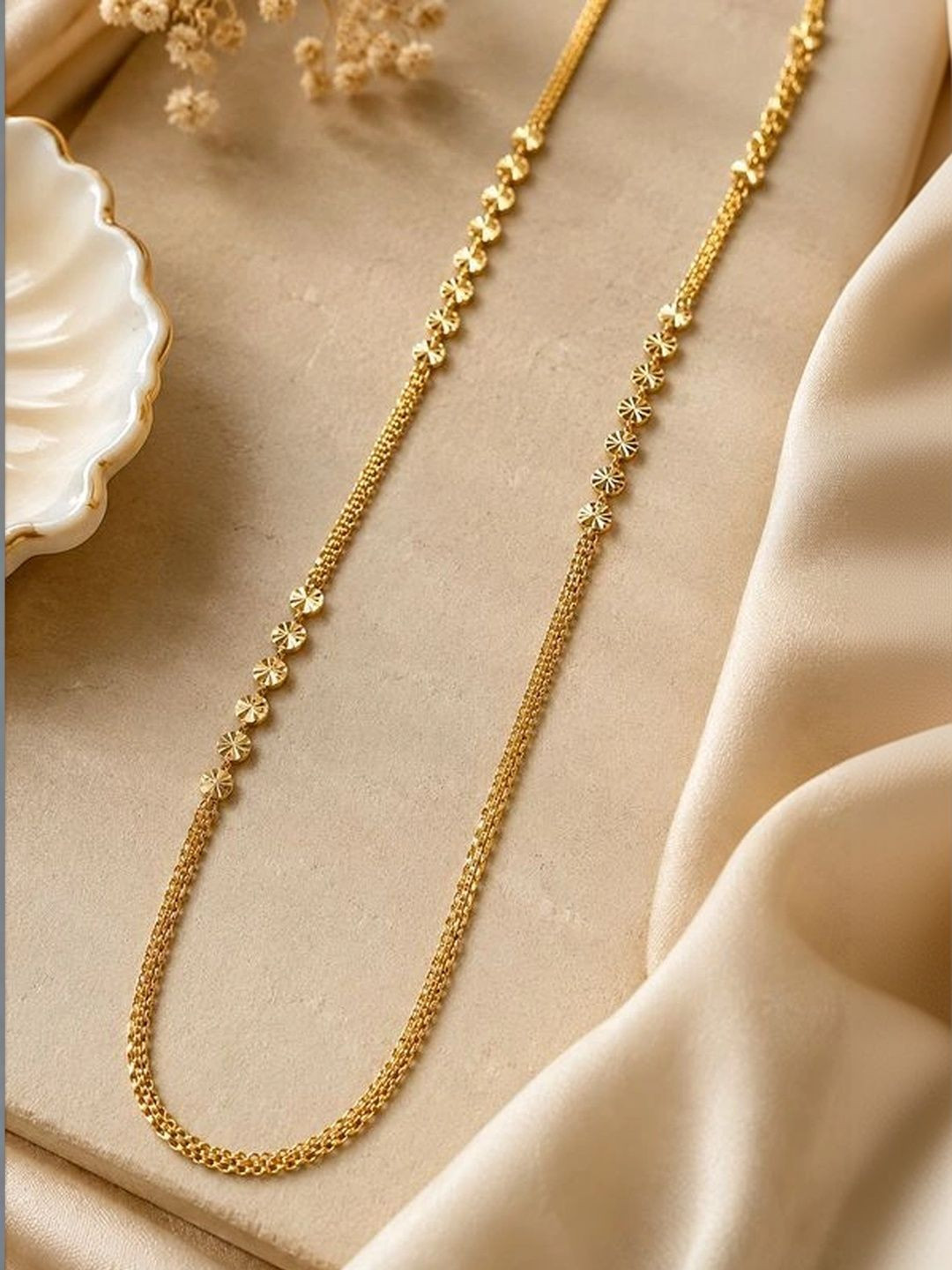 Zeraki Jewels Brass Gold-Plated Chain