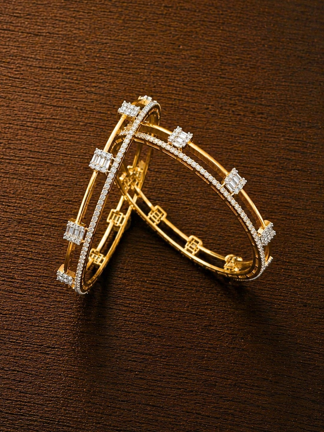 Zevarly Pack Of 2 AD-Studded Bangles