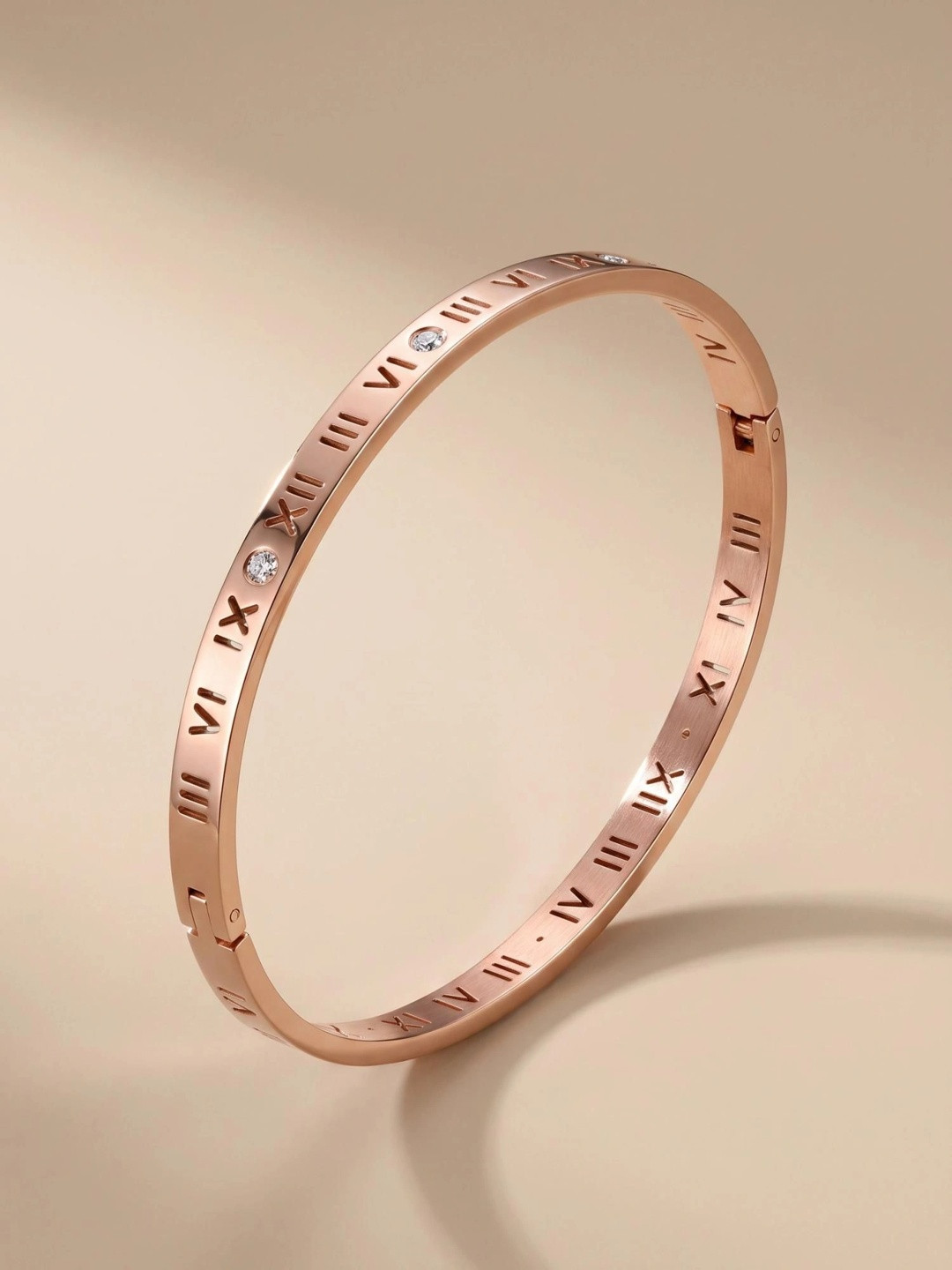 MYKI Women Rose Gold-Plated Kada Bracelet