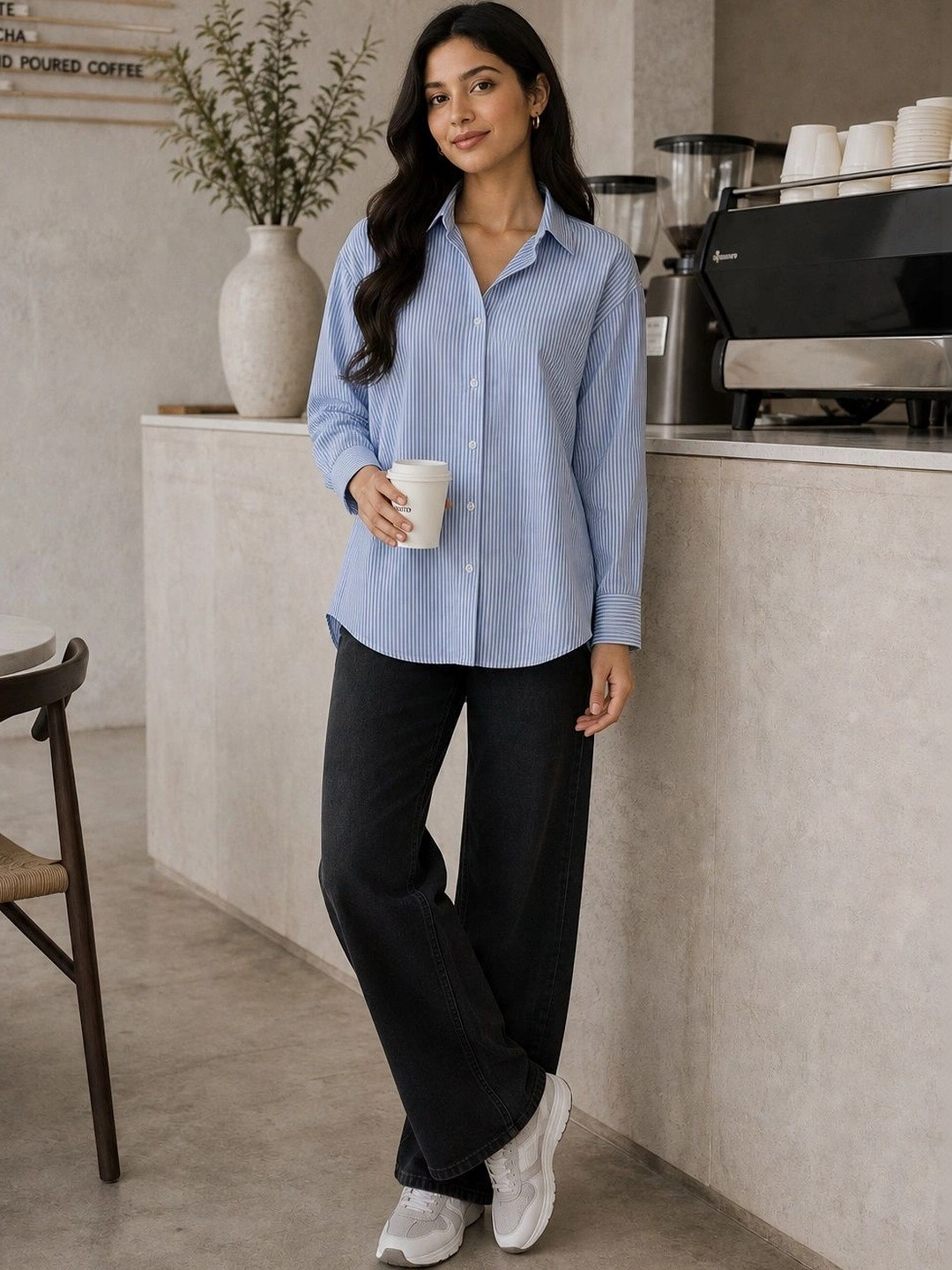 MIRAVUE Women Relaxed Checked Casual Shirt