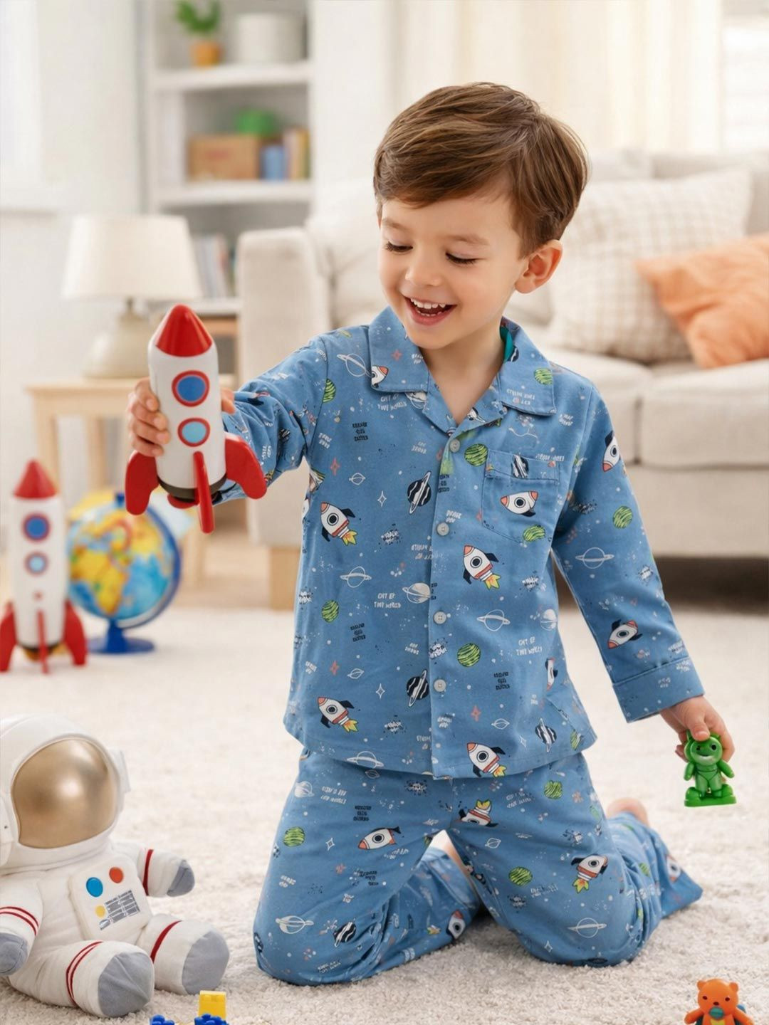 TONY & JONY Boys Printed T-shirt with Pyjamas
