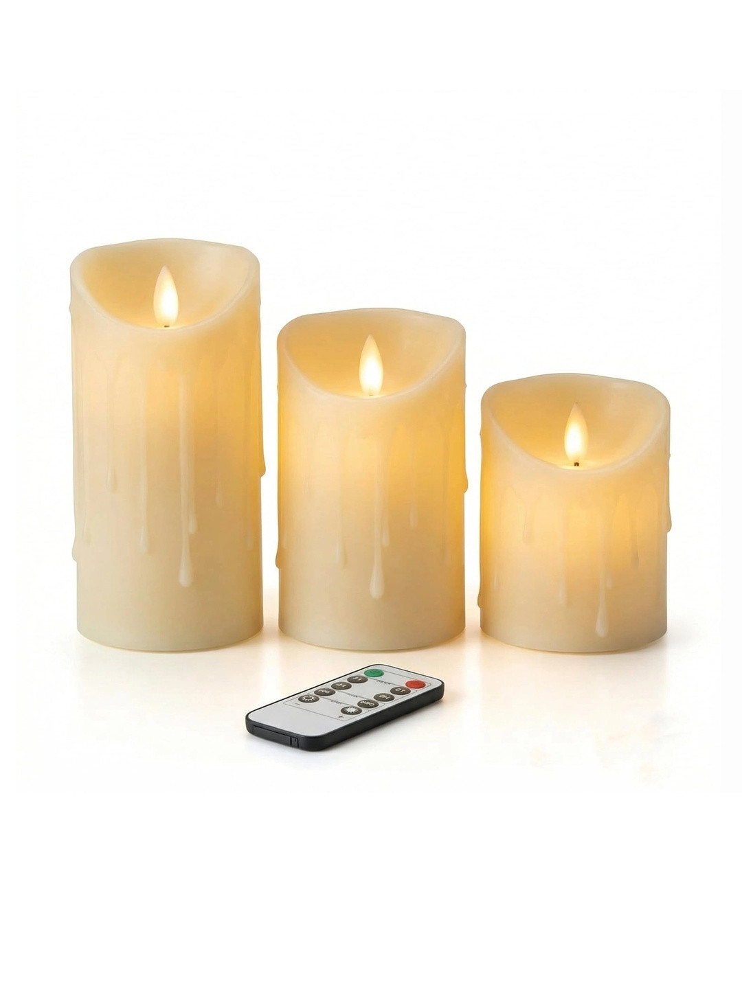 Coku White 3 pieces Pillar Candle