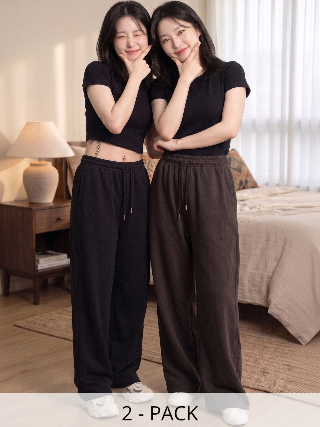 TIROMI Women Pack of 2 Regular Fit Track Pants