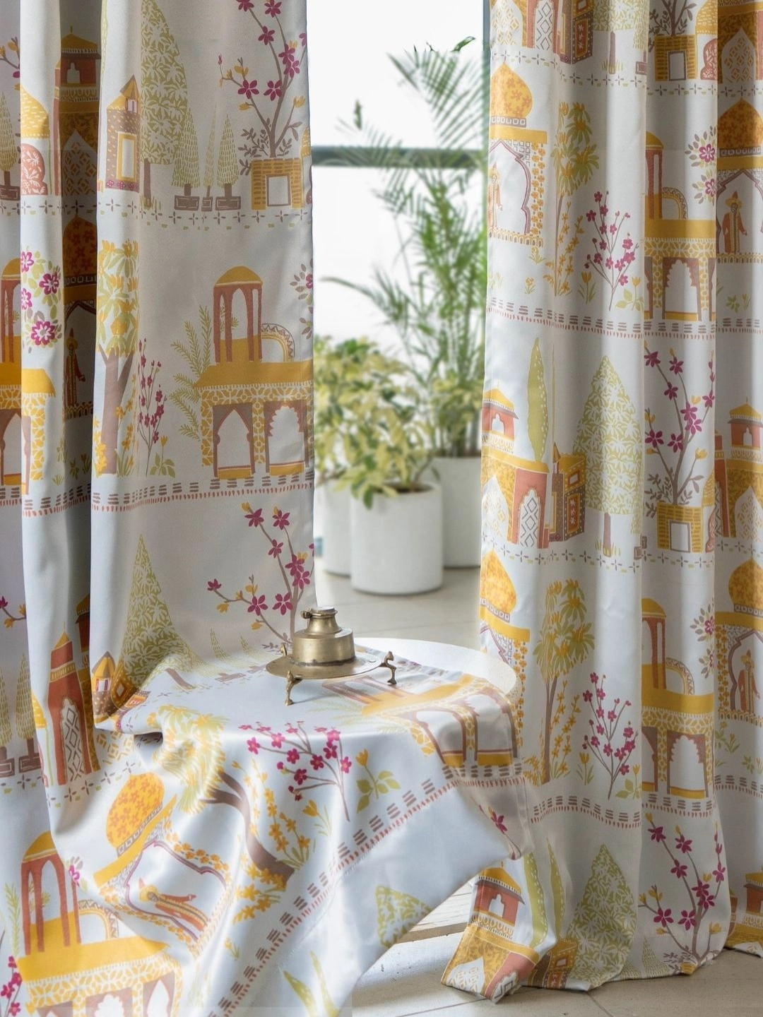Tranquebar Home Single Panel- Agra 80% Blackout Curtain Window Curtain - 5 Feet