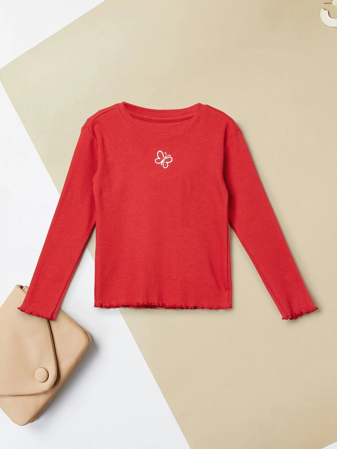 max Ruffles Cotton Blend Top