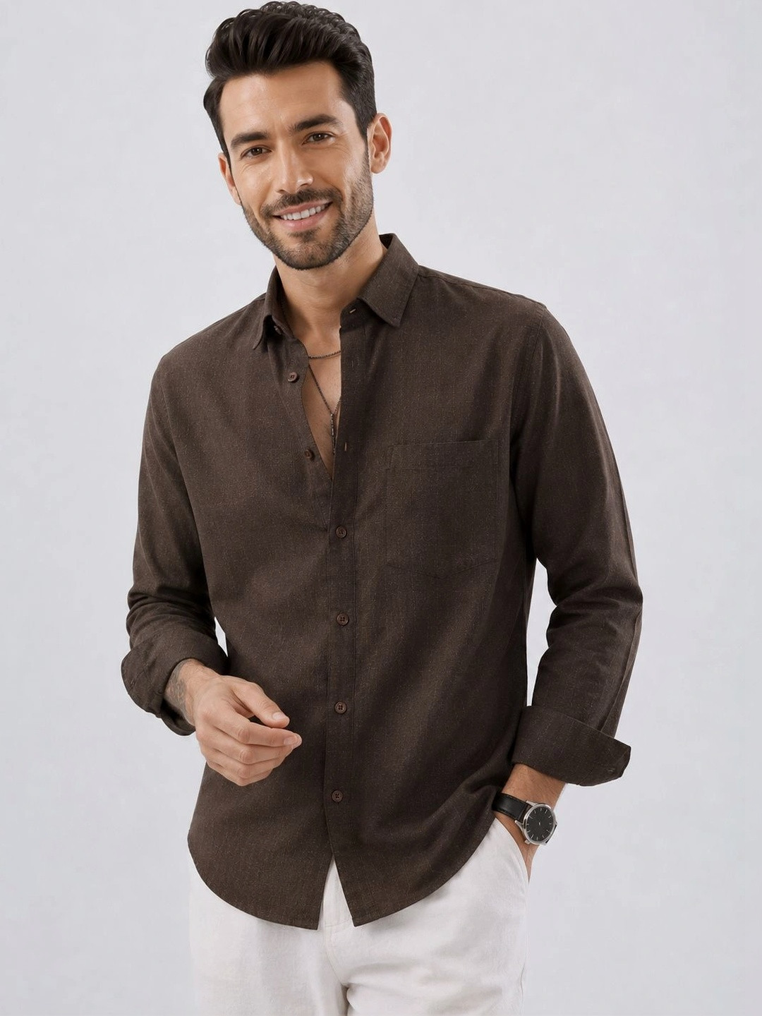 HERE&NOW Men Standard Casual Shirt
