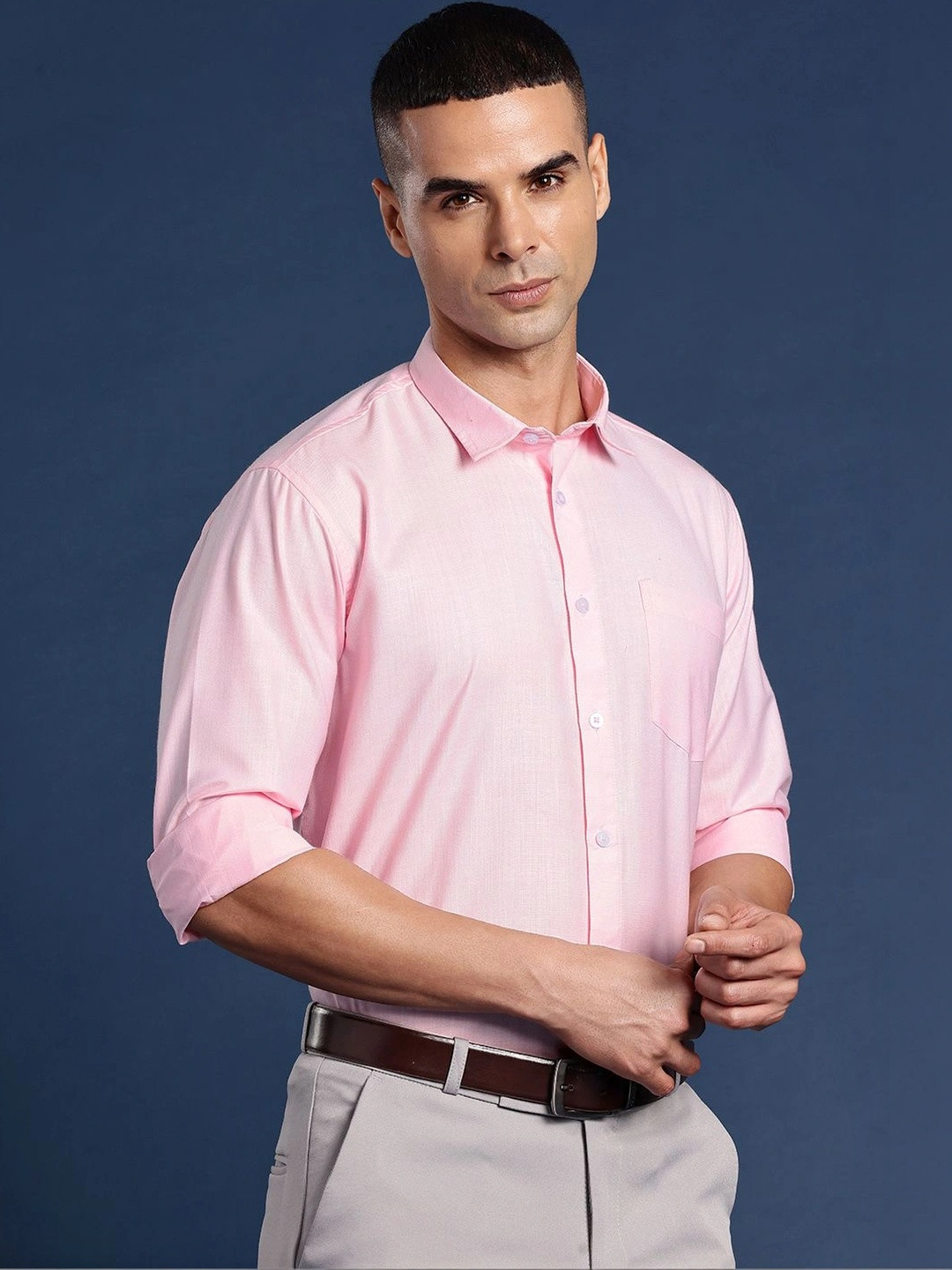 Mast & Harbour Men Slim Fit Semiformal Shirt