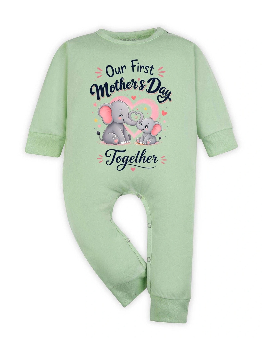 Arvesa Infants Our First Mothers Day Together Printed Round Neck Rompers