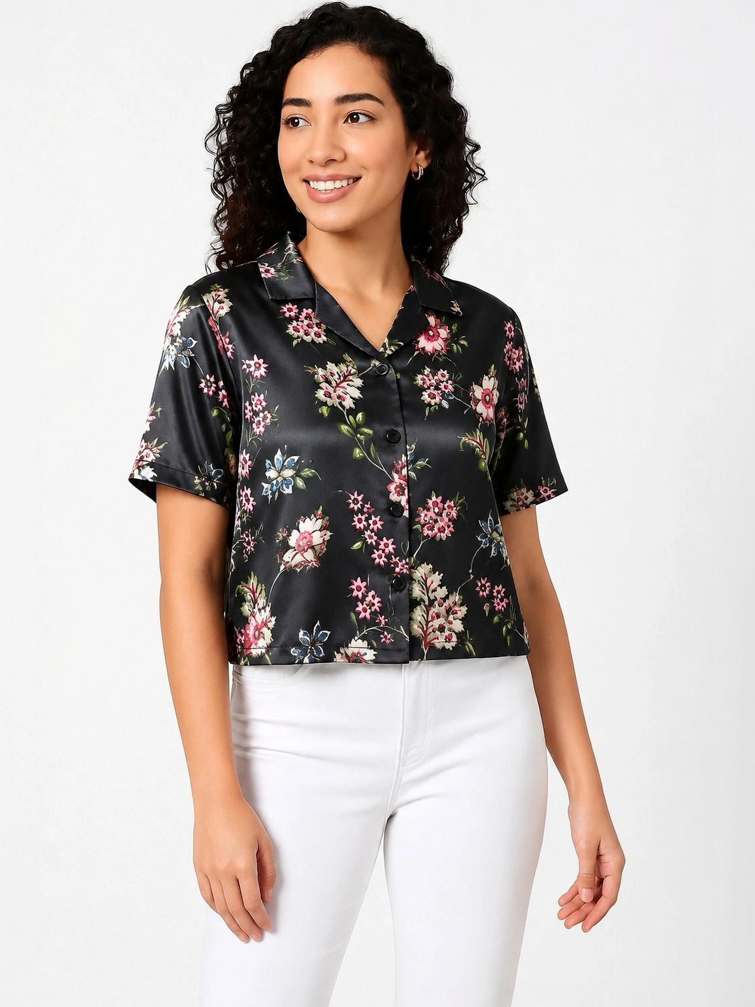 TRUSTROW Women Relaxed Floral Printed Casual Shirt