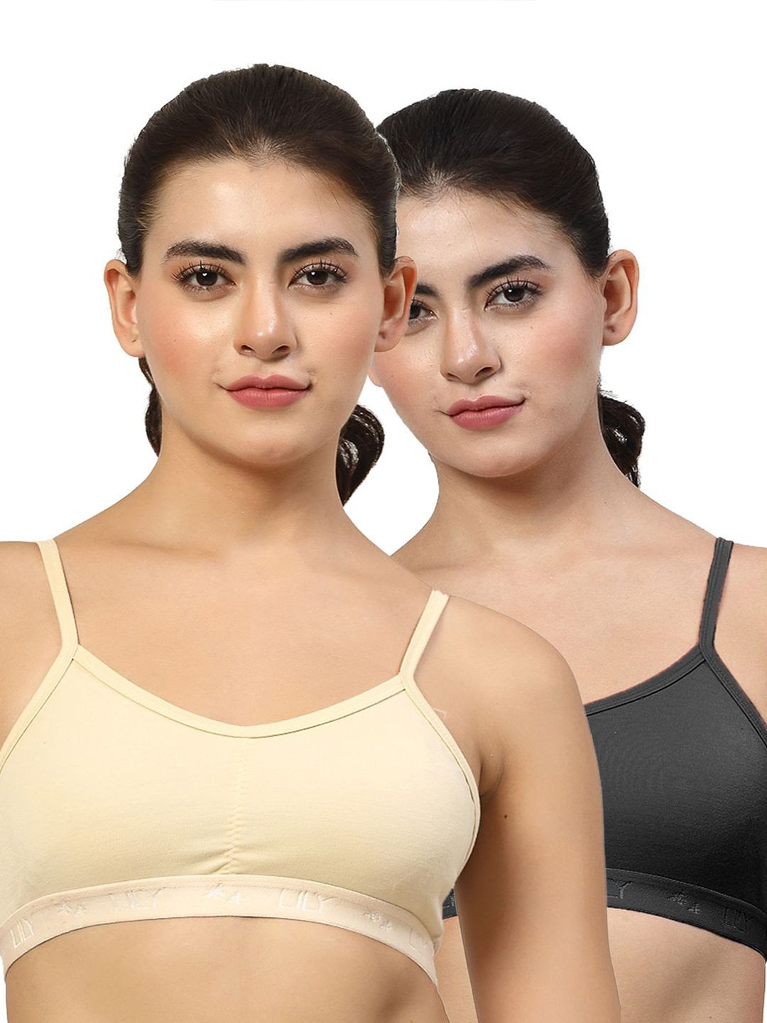 LILY Stropsyliad Pack Of 2 Full Coverage Seamless Sports Bra