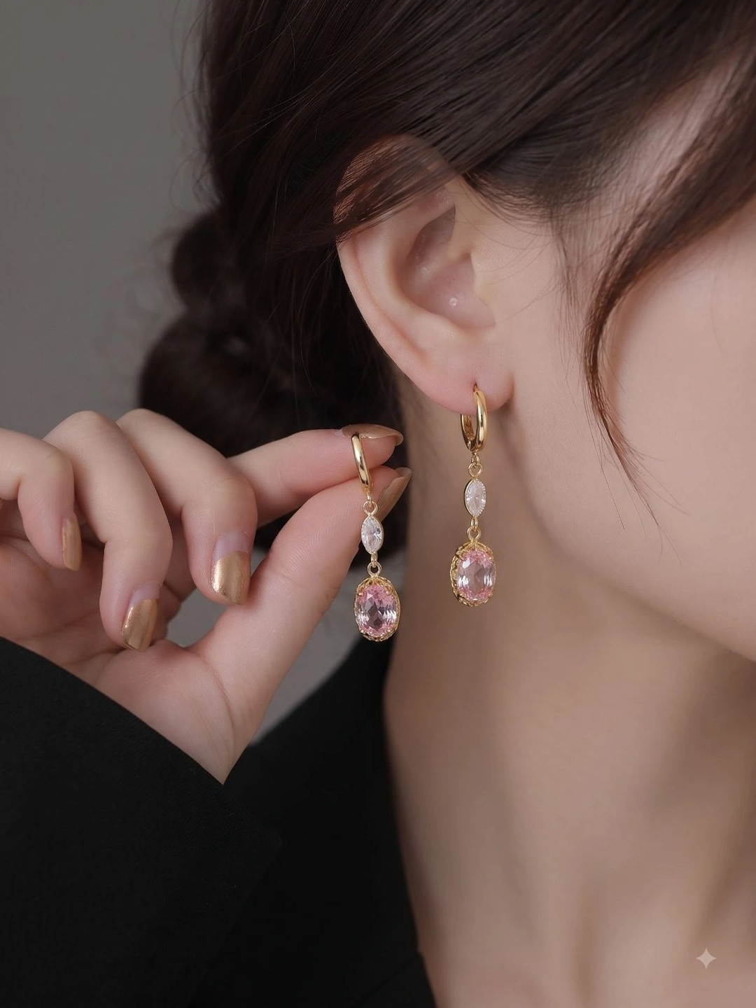 Sangria Oval Drop Earrings