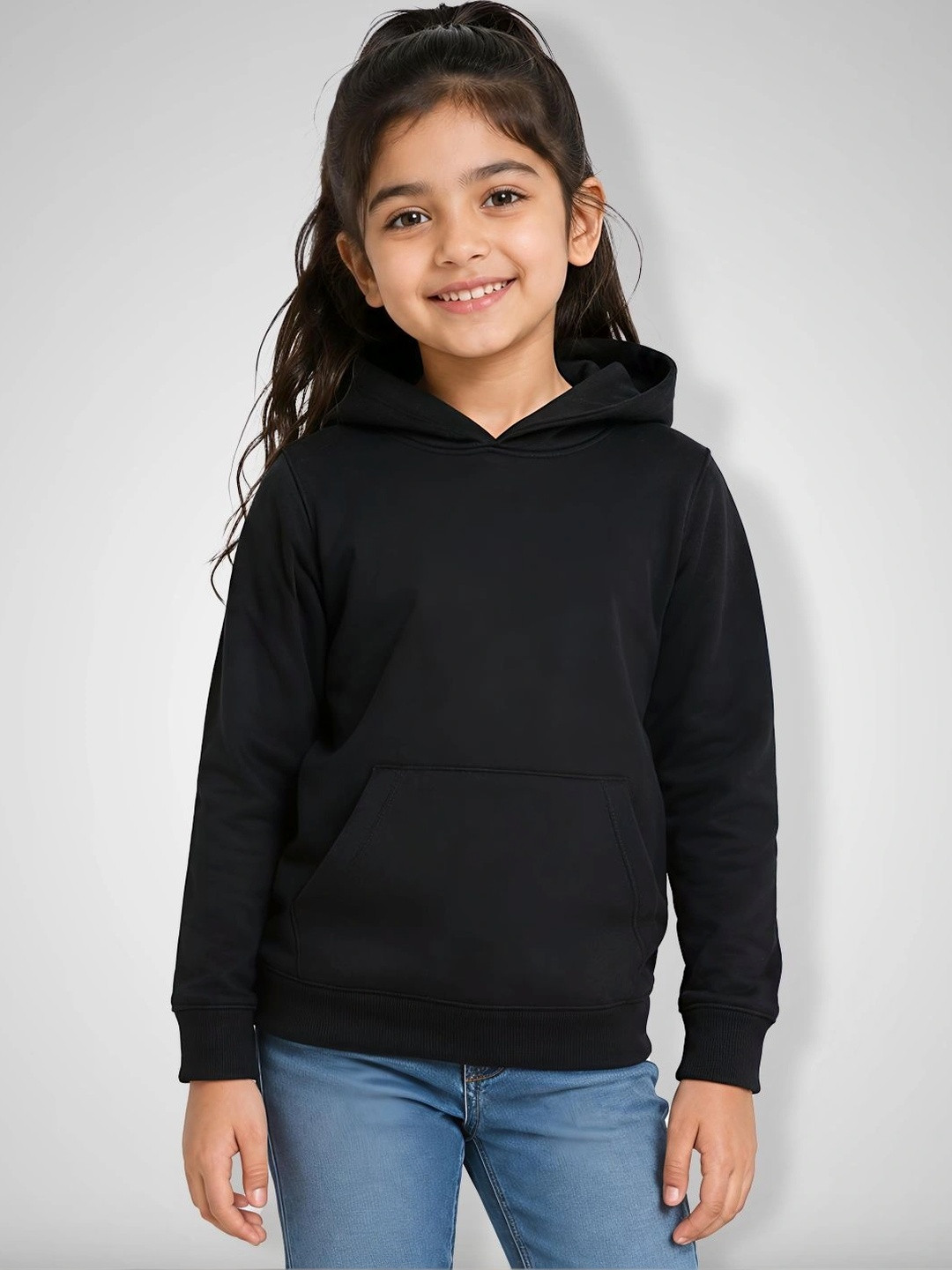 DOODLEBERRY Girls Printed Hooded Sweatshirt