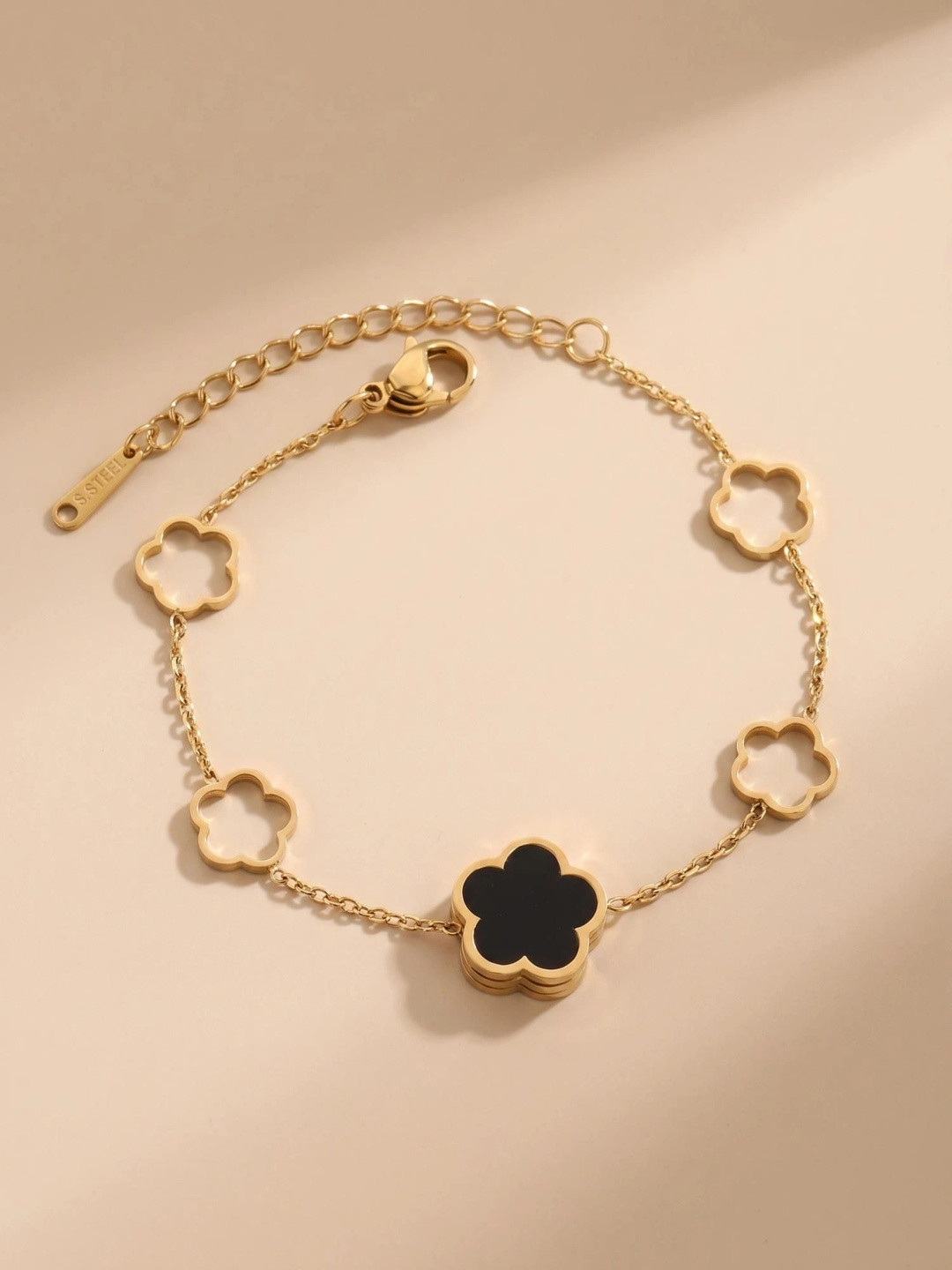 MYKI Gold-Plated Stainless Steel Opal Wraparound Bracelet